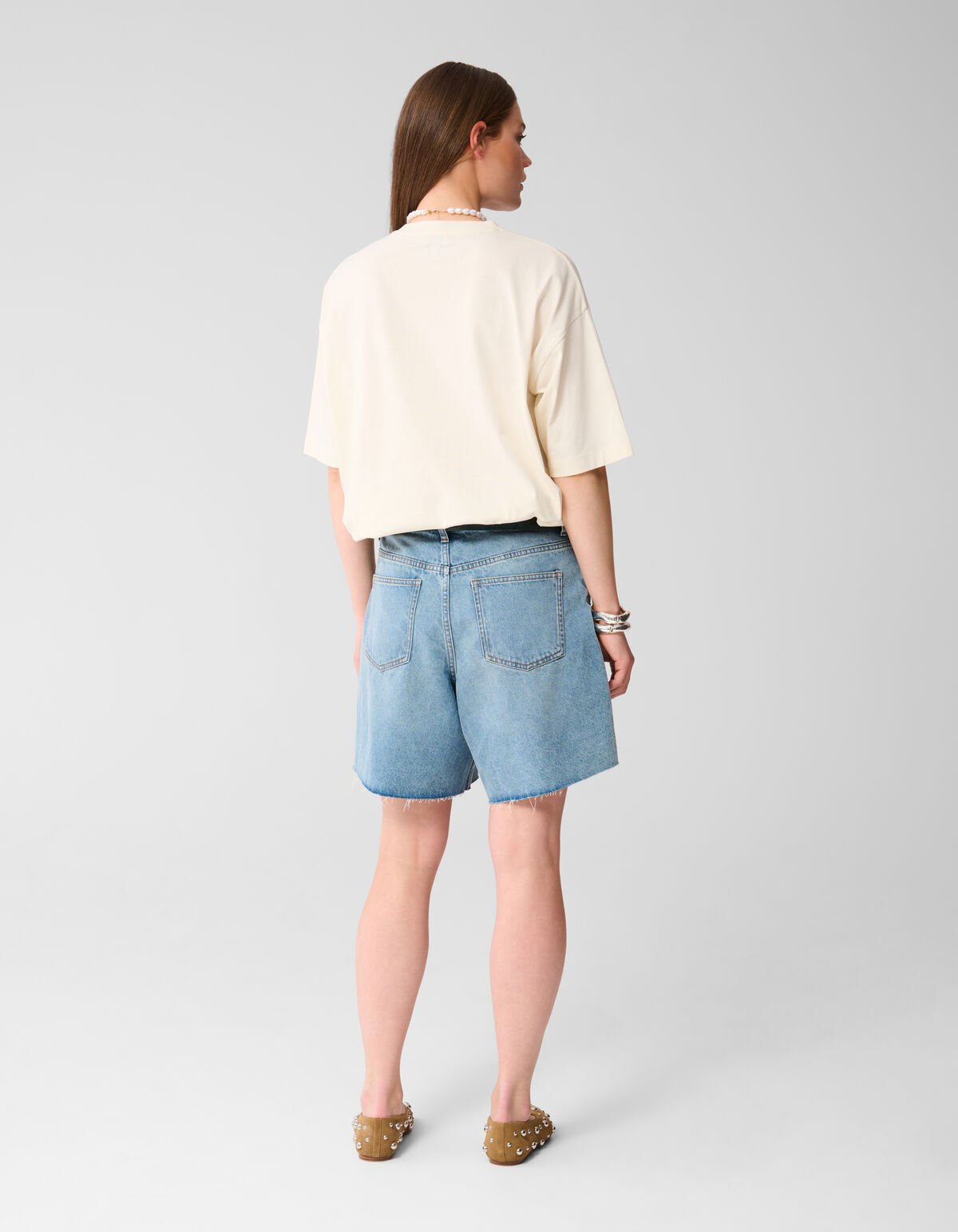 Oversized Peper Artwork T-shirt Gebroken Wit SHOEBY WOMEN