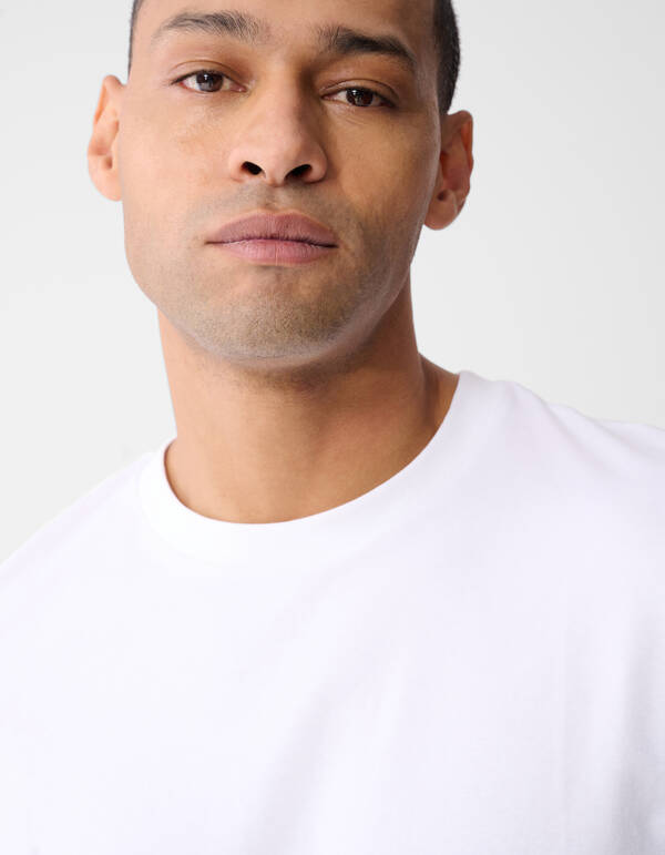 Basis T-shirt Wit SHOEBY MEN