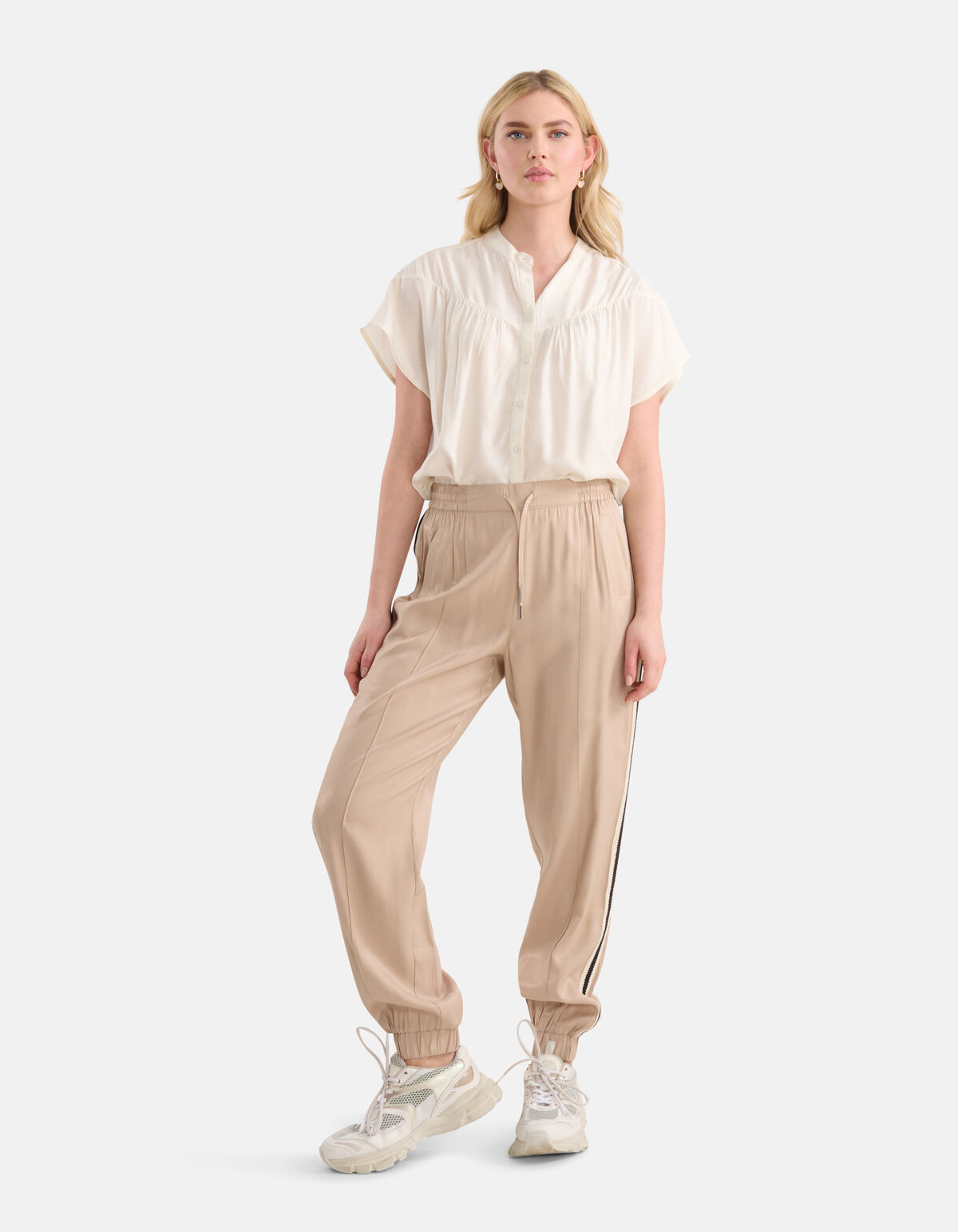 Cargo Tape Broek Zand SHOEBY WOMEN
