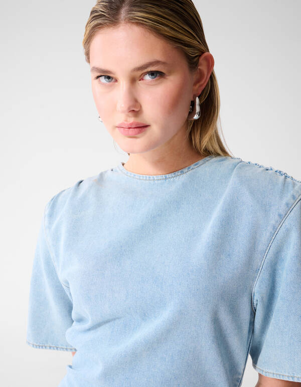 Denim Mini Jurk Bleached SHOEBY WOMEN