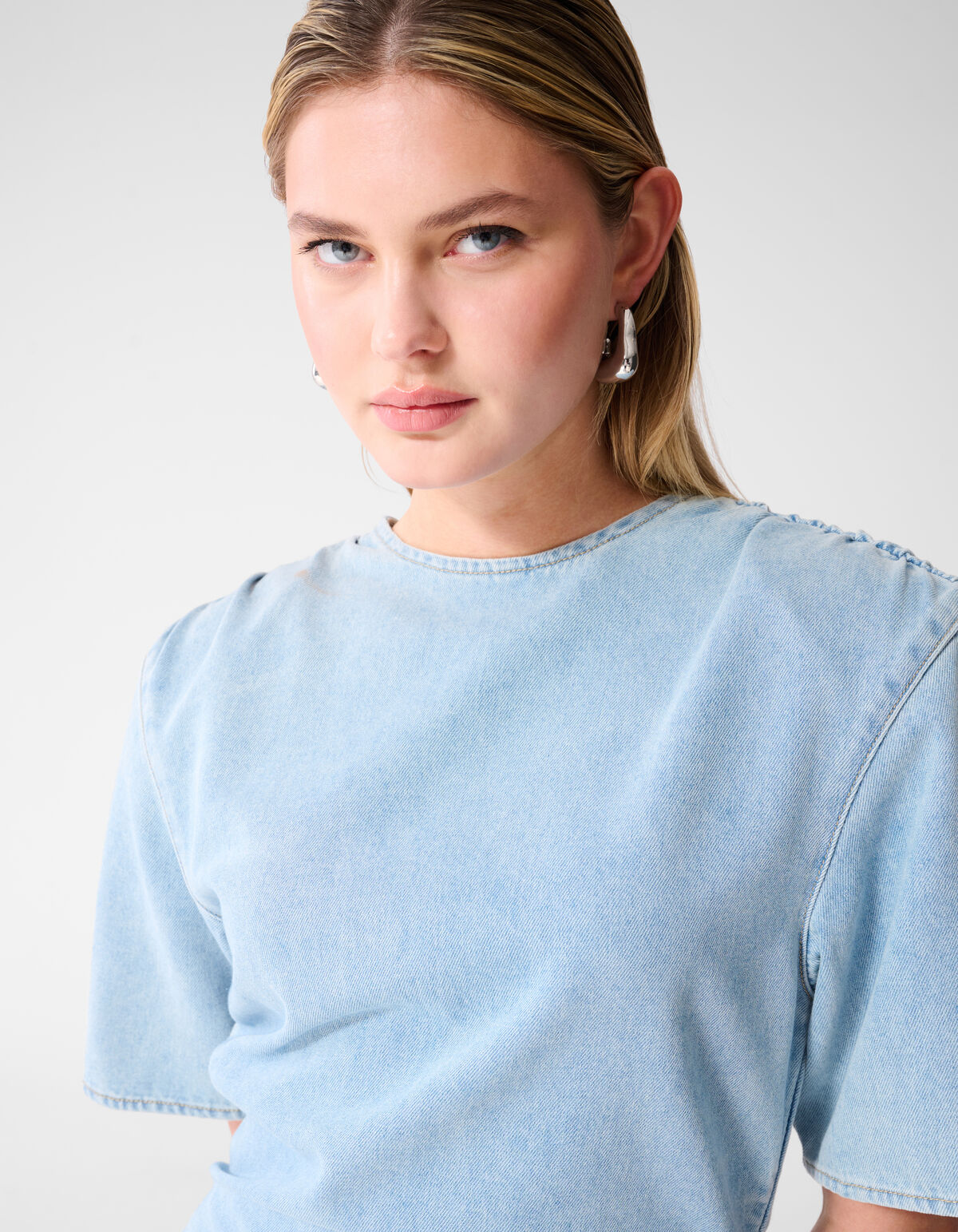 Denim Mini Jurk Bleached SHOEBY WOMEN