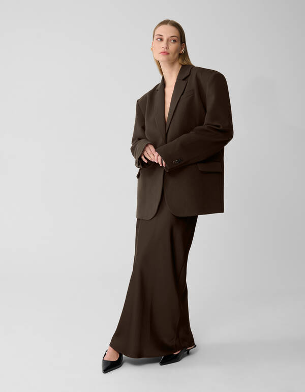 Tapered Blazer Donkerbruin By Lonneke SHOEBY WOMEN