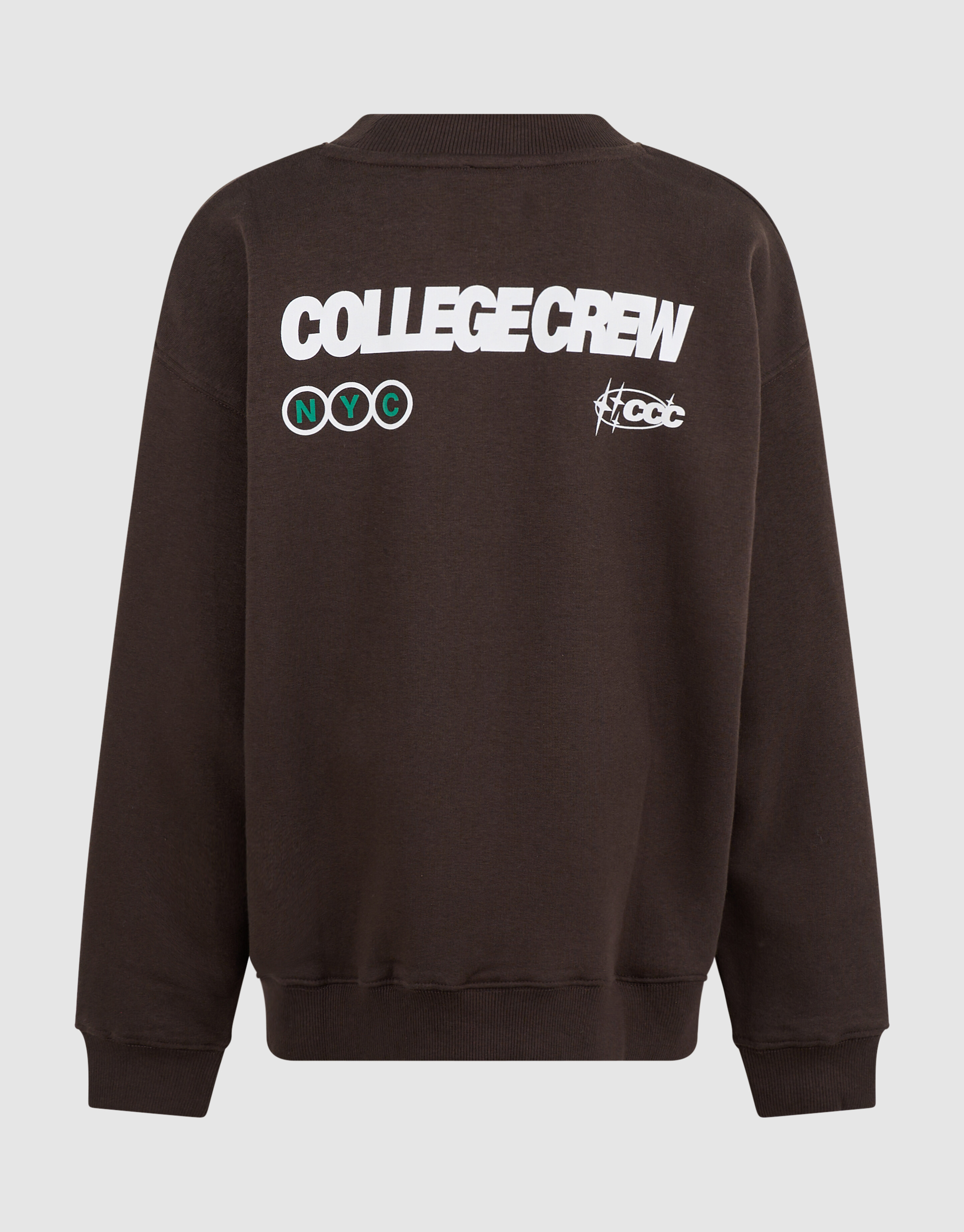 Oversized College Artwork Sweater Donkerbruin SHOEBY BOYS