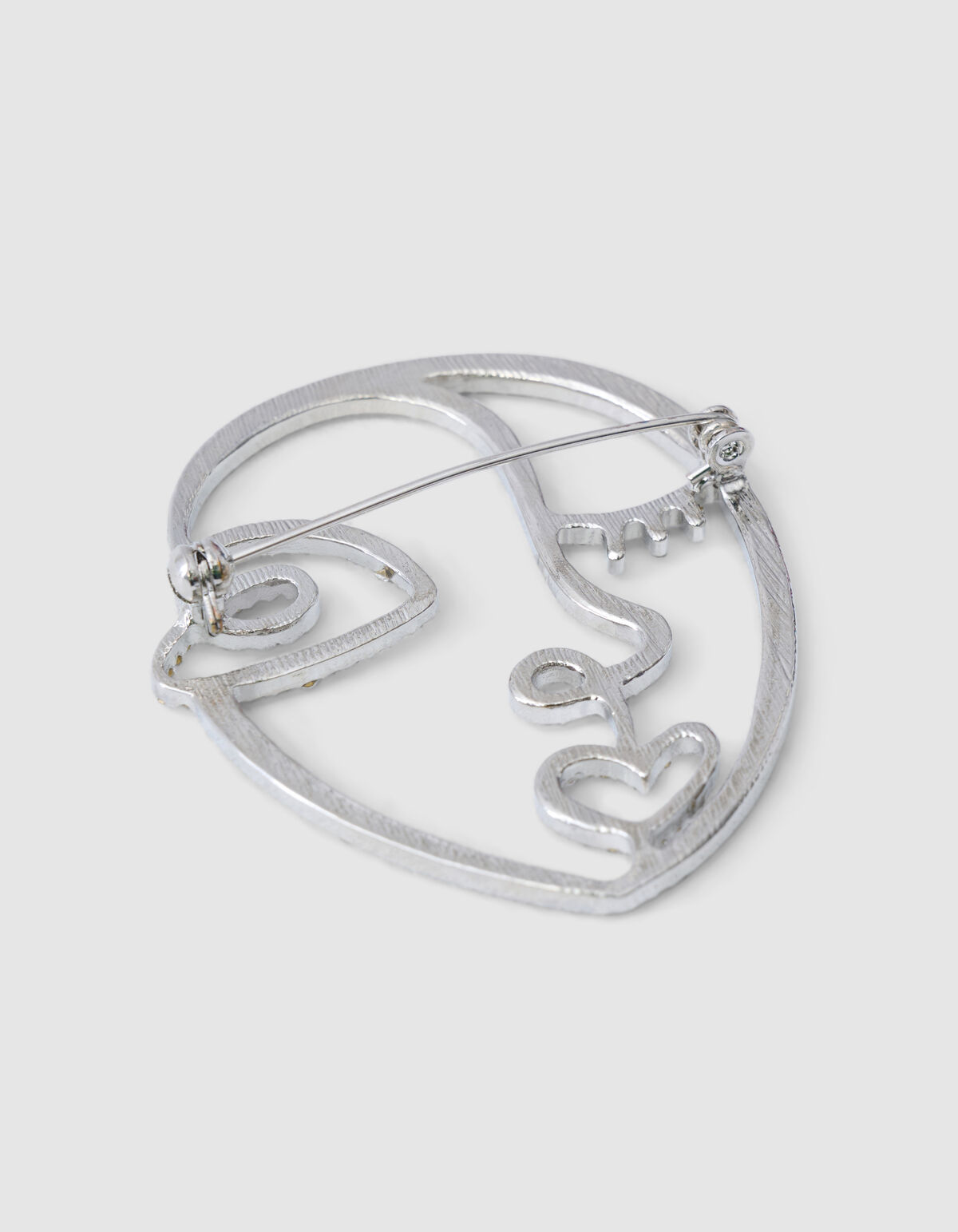 Strass Face Broche Zilver SHOEBY ACCESSOIRES
