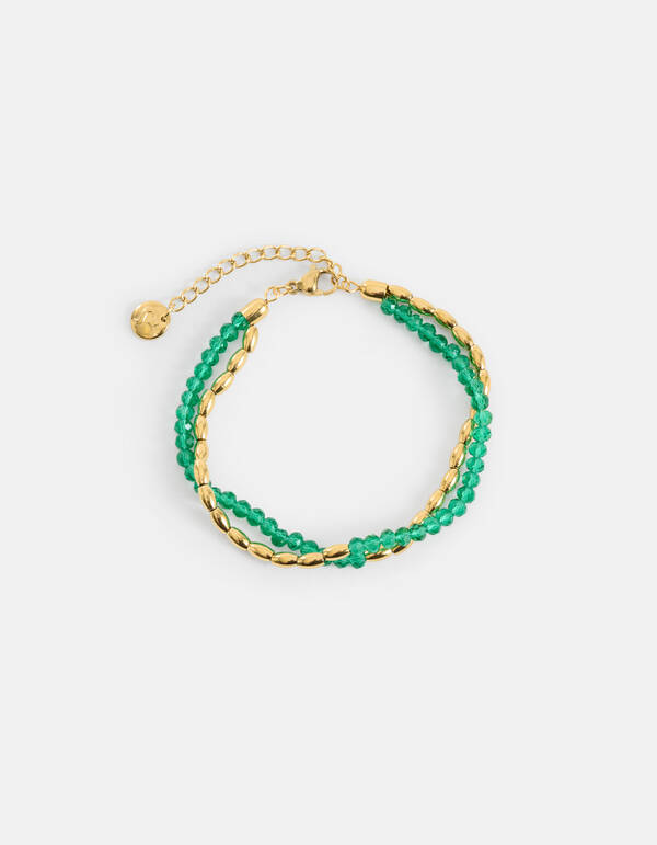Beaded Armband Groen SHOEBY ACCESSOIRES