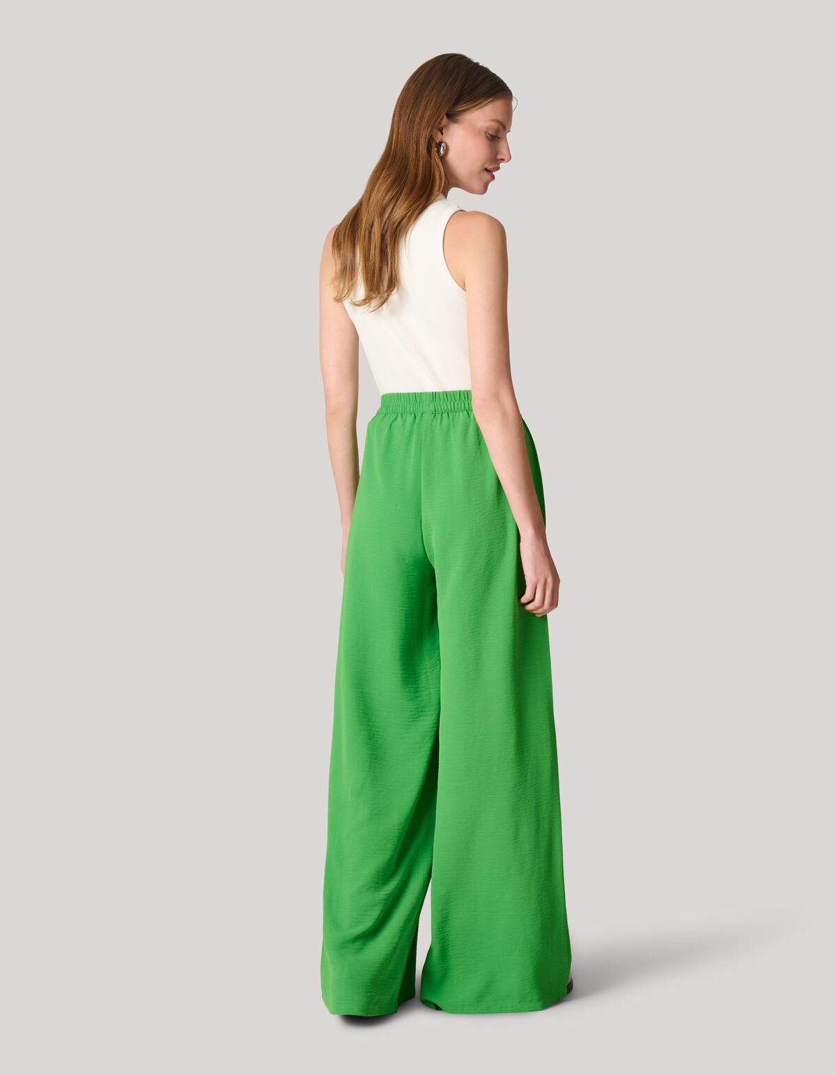 Wide Leg Broek Groen SHOEBY WOMEN