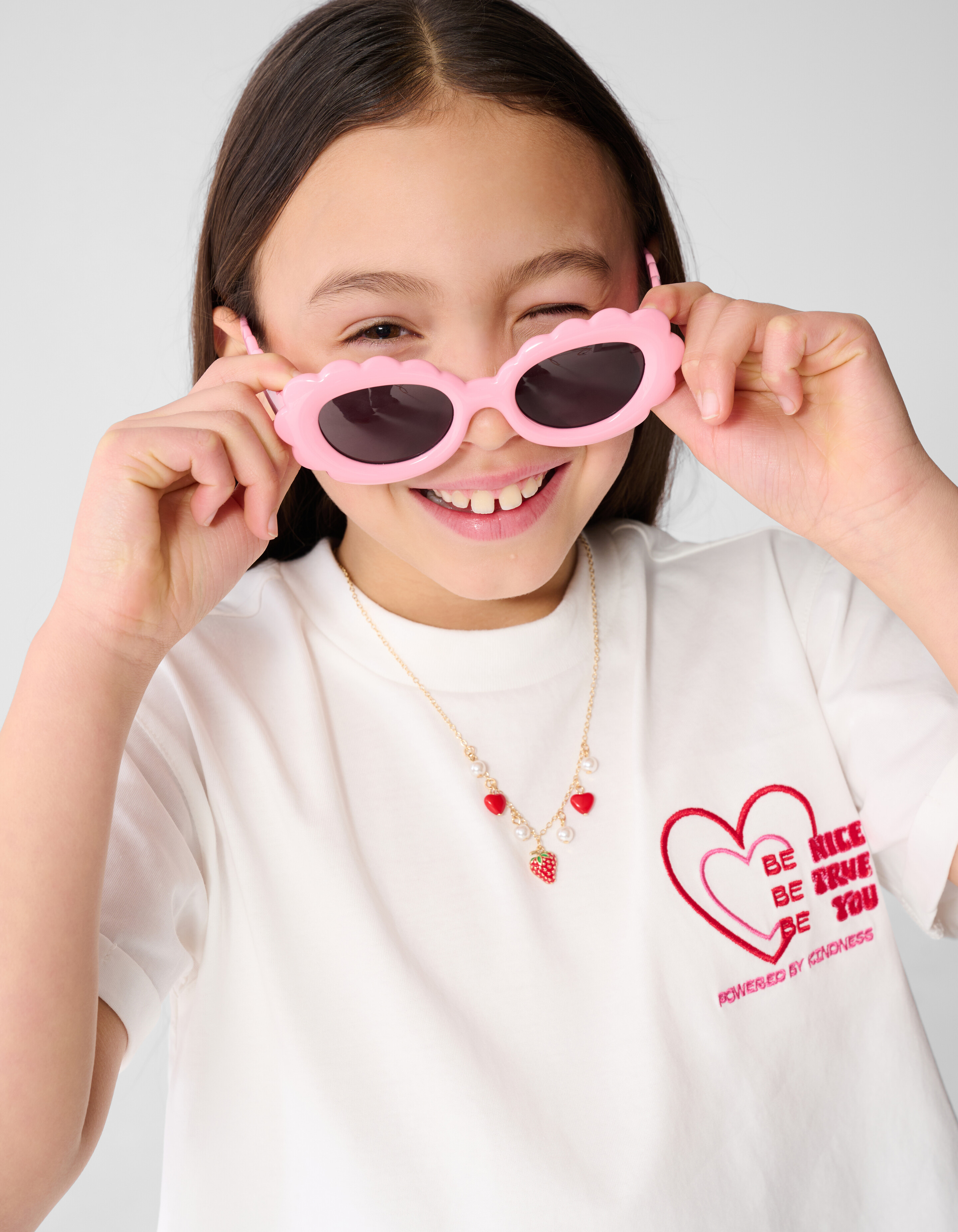 Split Artwork T-shirt Wit SHOEBY GIRLS