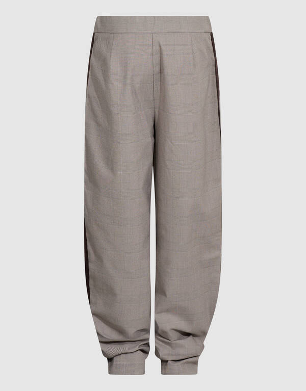 Asymmetrische Ruiten Pantalon Grijs SHOEBY GIRLS