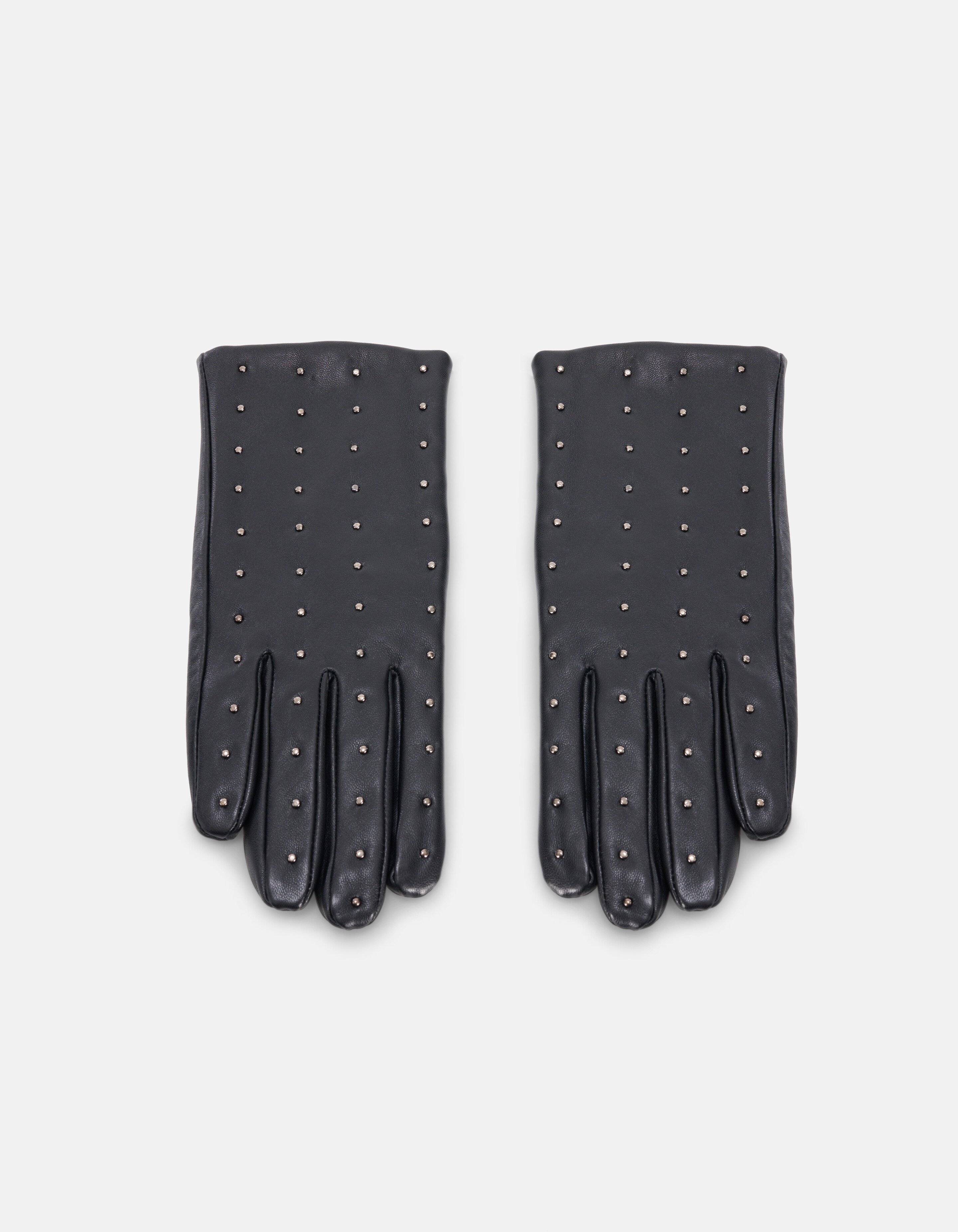Leren Studs Handschoenen Zwart SHOEBY ACCESSOIRES