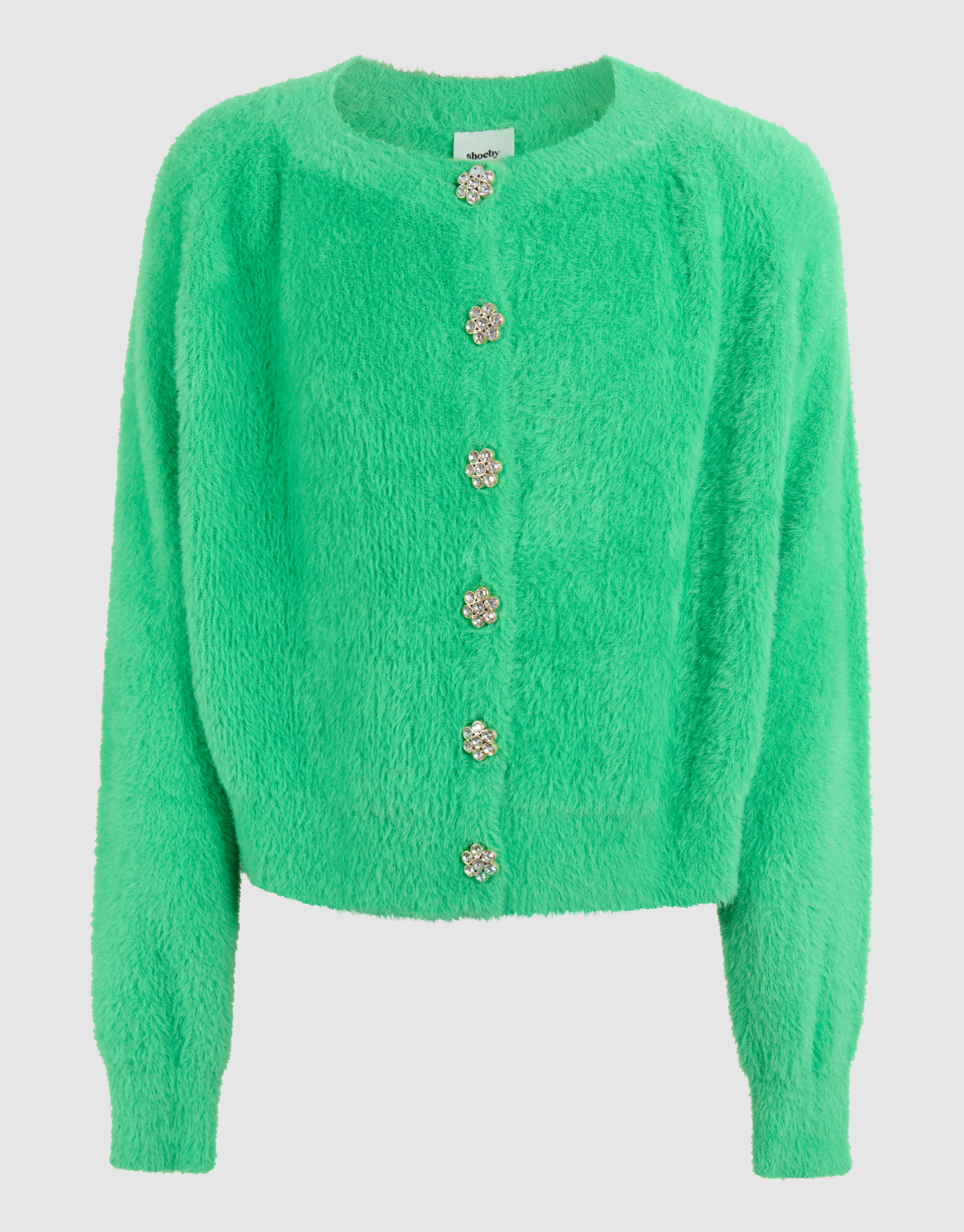 Harig Strass Vest Groen SHOEBY GIRLS