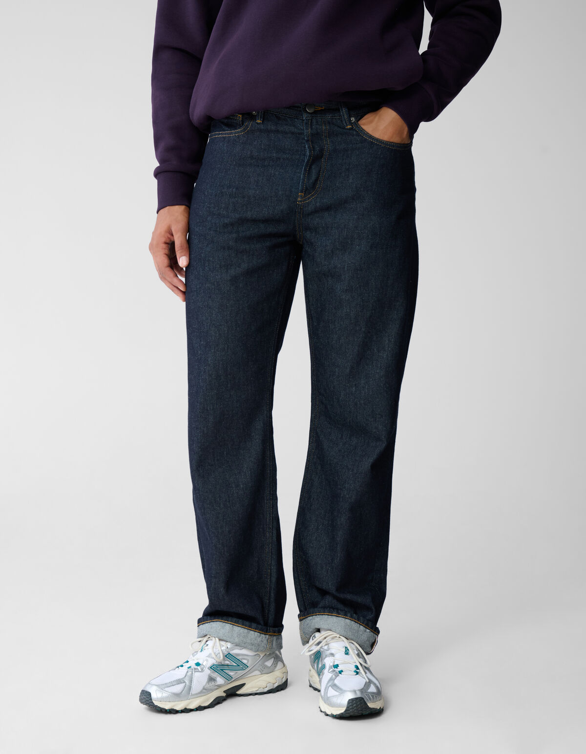 Relaxed Fit Jeans Donkerblauw SHOEBY MEN