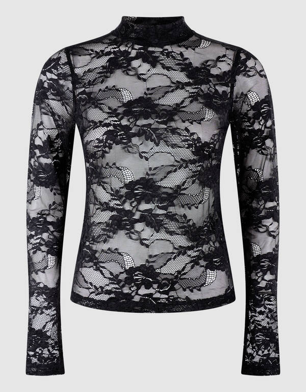 Kanten Top Zwart SHOEBY WOMEN