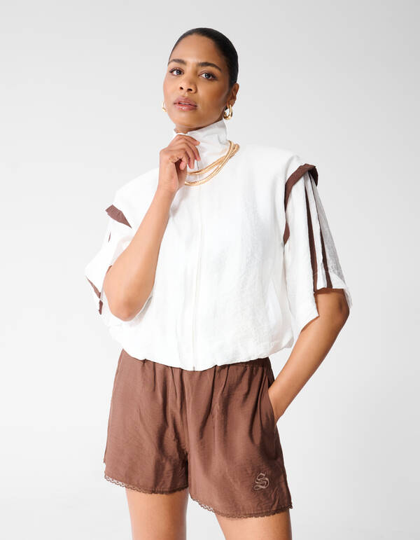 Sporty Tracksuit Blouse Gebroken Wit SHOEBY WOMEN