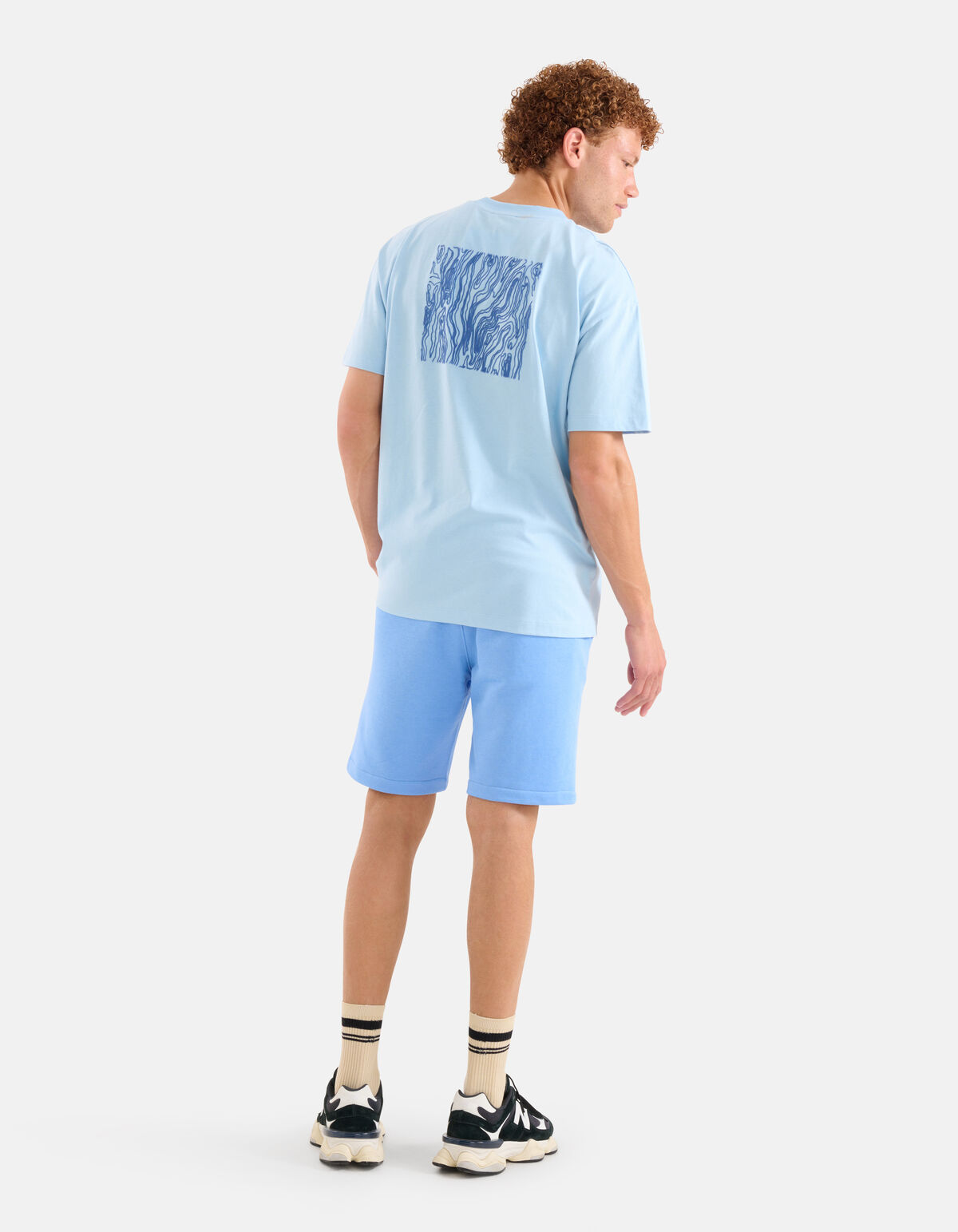 Embroidery T-shirt Blauw SHOEBY MEN