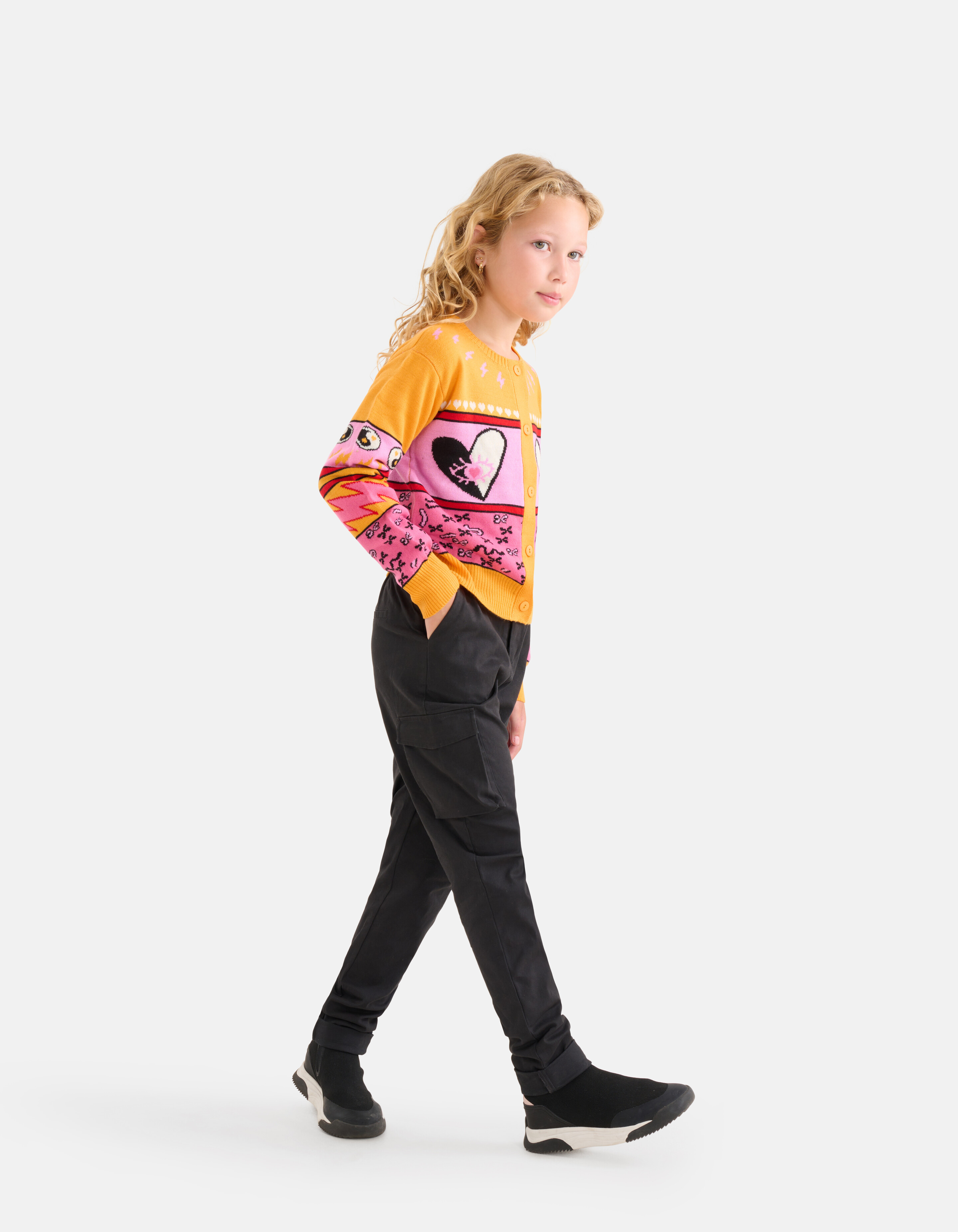 Grafisch Vest Oranje SHOEBY GIRLS