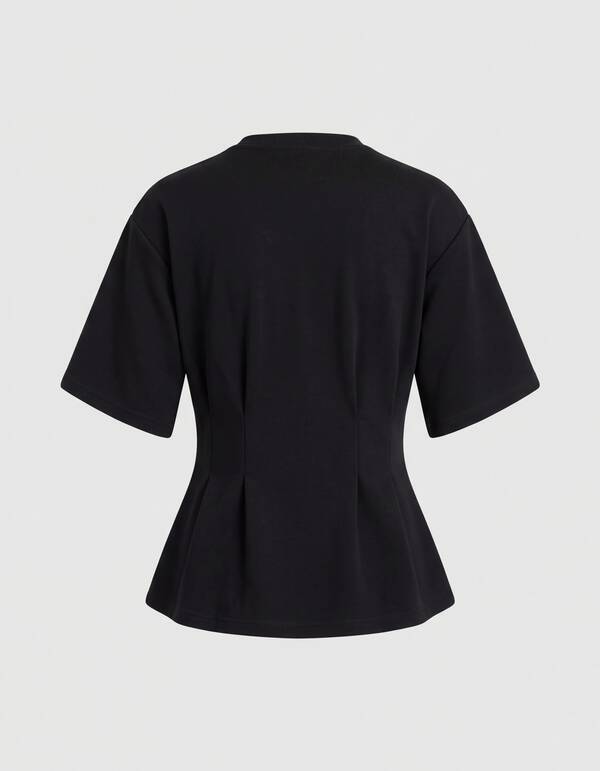 Peplum Scuba  T-shirt Zwart SHOEBY WOMEN