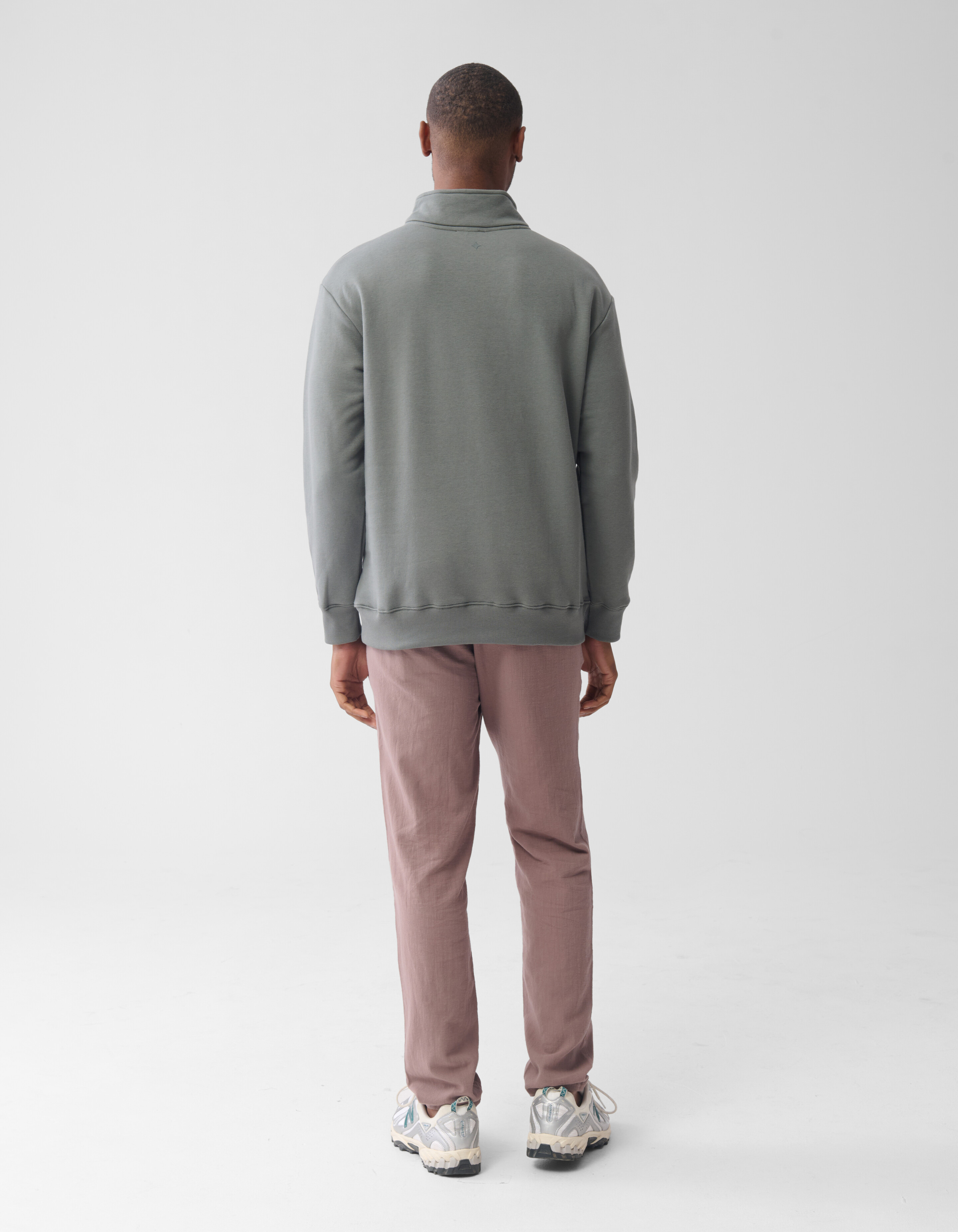 Zipper Sweater Donkergroen SHOEBY MEN