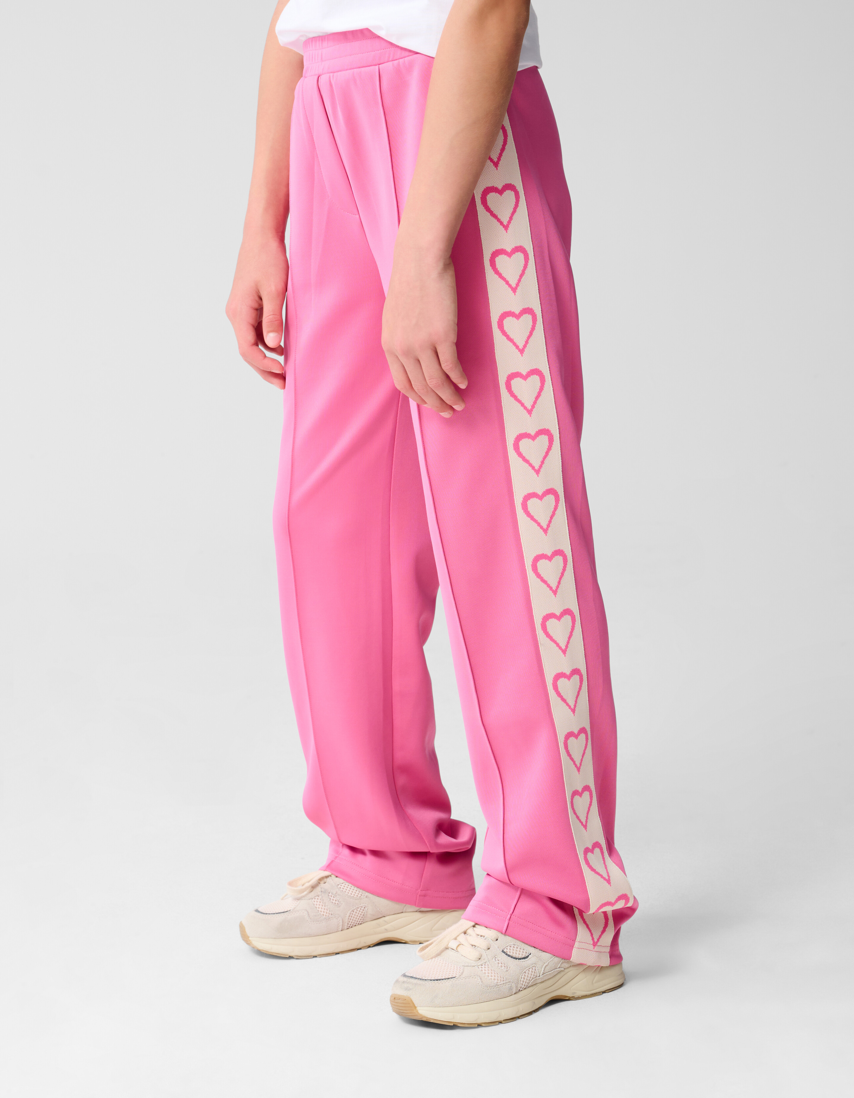Sporty Heart Wide Leg Broek Roze SHOEBY GIRLS
