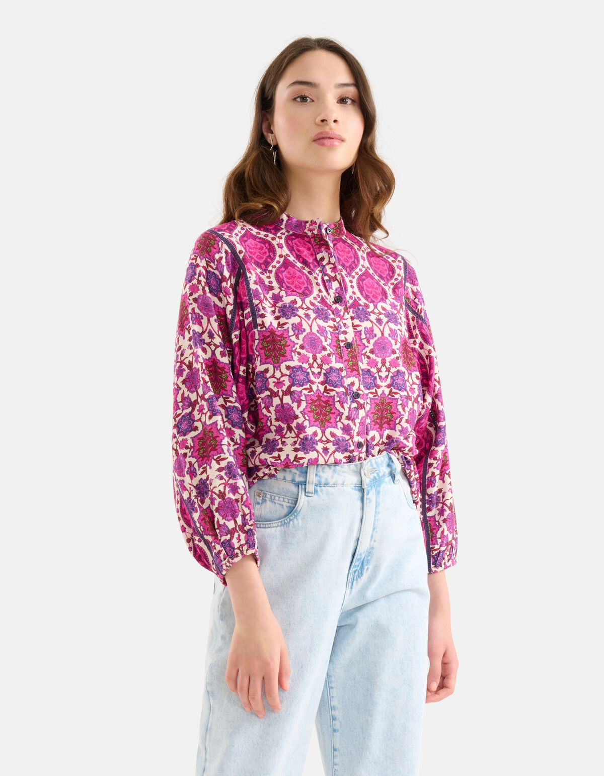 Grafische Print Blouse Paars SHOEBY WOMEN