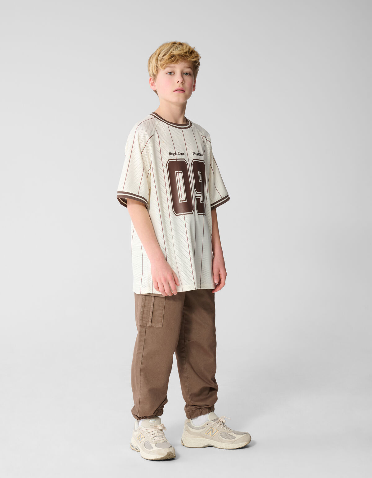 Loose Fit Cargo Broek Taupe SHOEBY BOYS