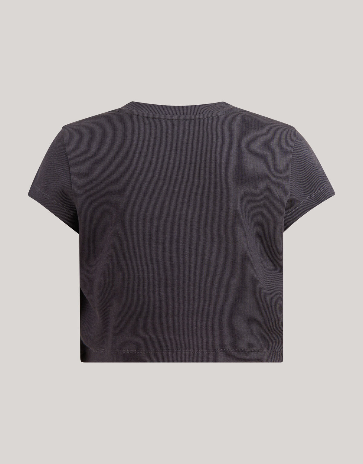 Ribbel Crop Top Donkergrijs SHOEBY GIRLS