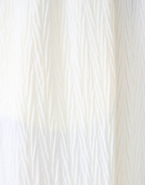 Crinkle Wide Leg Broek Gebroken Wit SHOEBY WOMEN