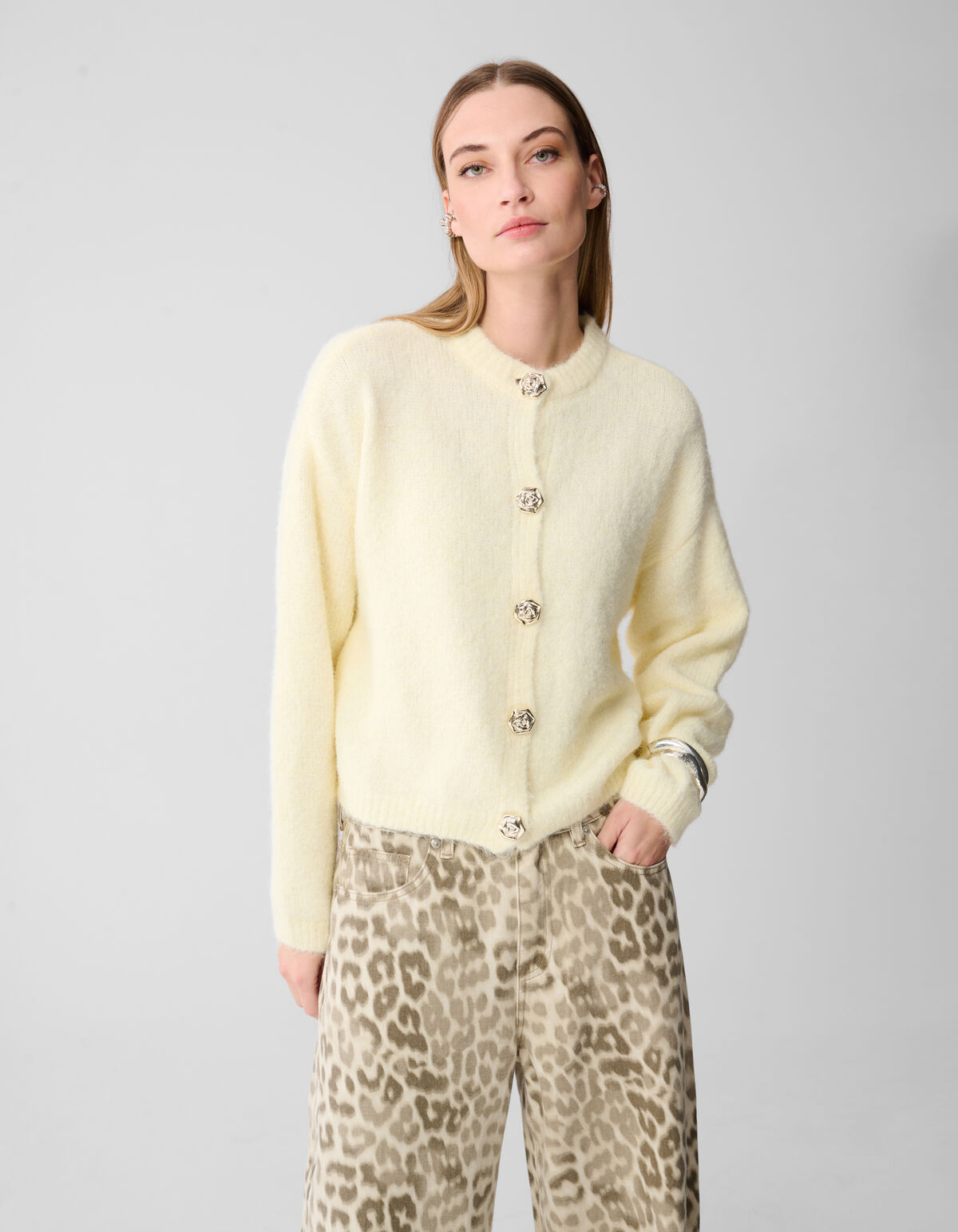 Fancy Button Vest Lichtgeel SHOEBY WOMEN