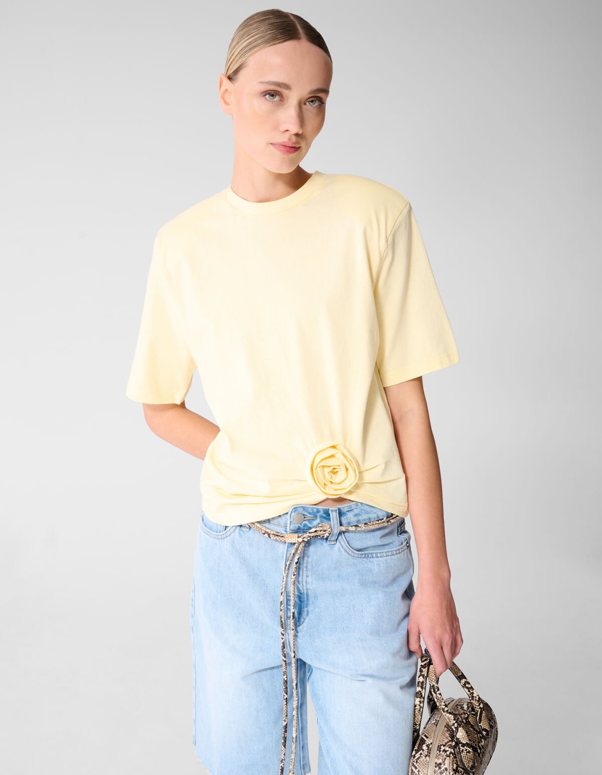Flower T-shirt Geel SHOEBY WOMEN