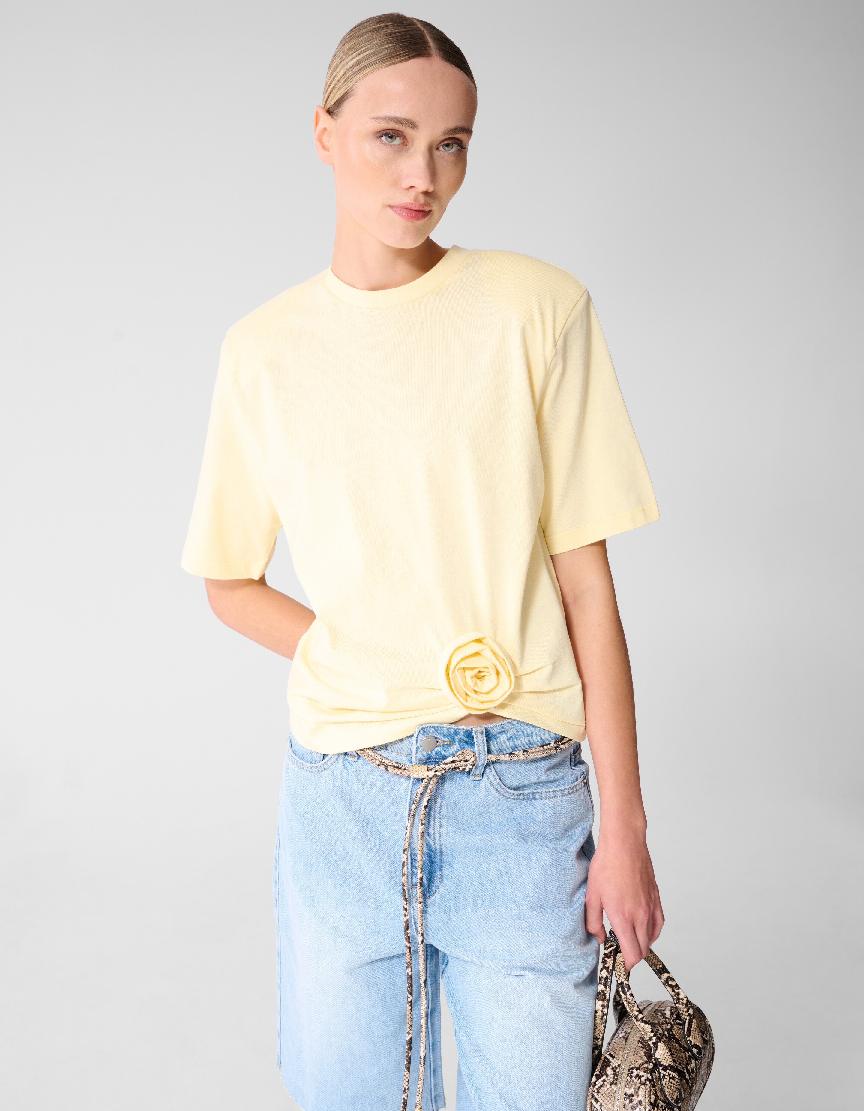 Flower T-shirt Geel SHOEBY WOMEN