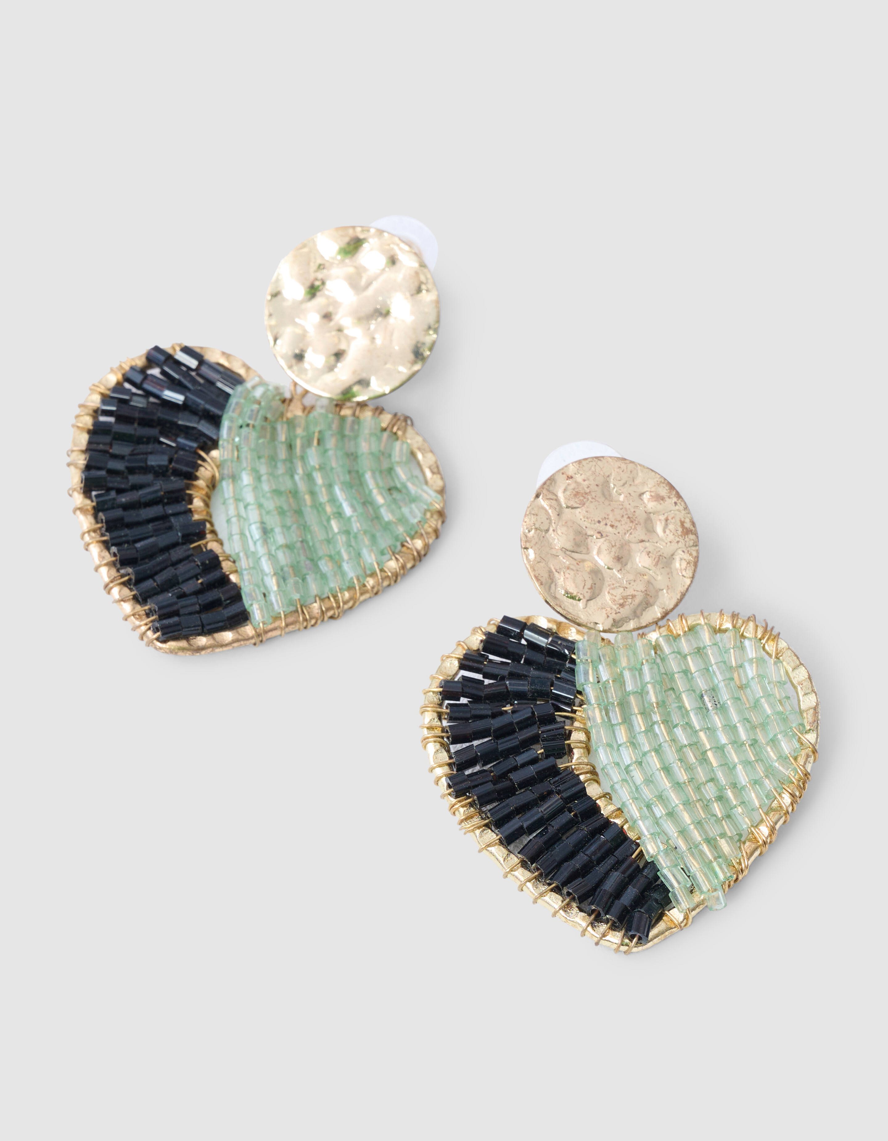 Beaded Heart Oorbellen Goud SHOEBY ACCESSOIRES