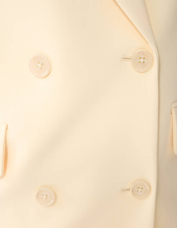 Short Sleeve Blazer Jurk Lichtgeel SHOEBY WOMEN