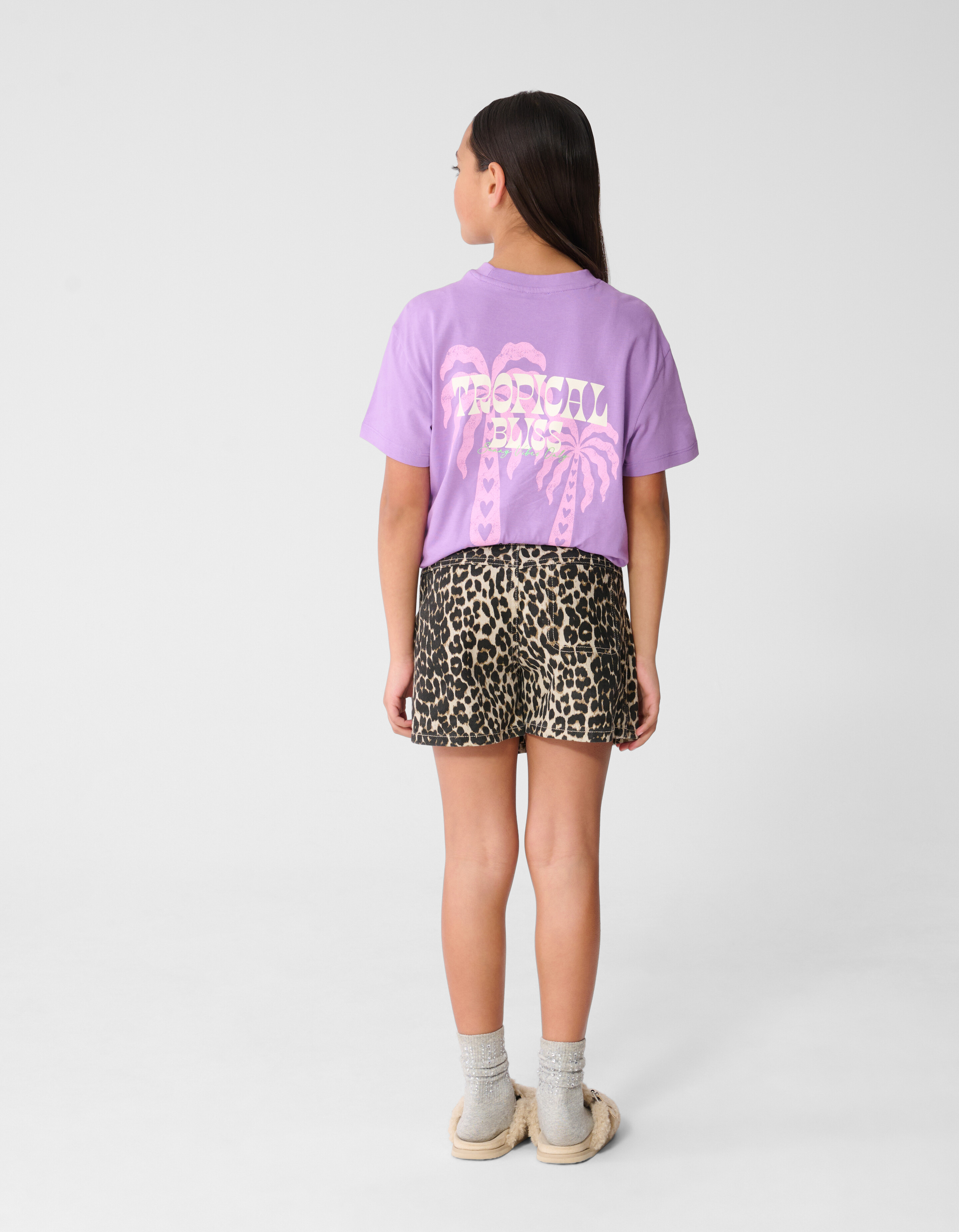 Tropical Bliss Artwork T-shirt Paars SHOEBY GIRLS