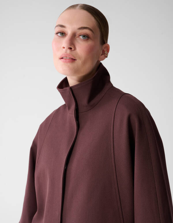 Geweven Cape Donkerrood By Mieke SHOEBY WOMEN