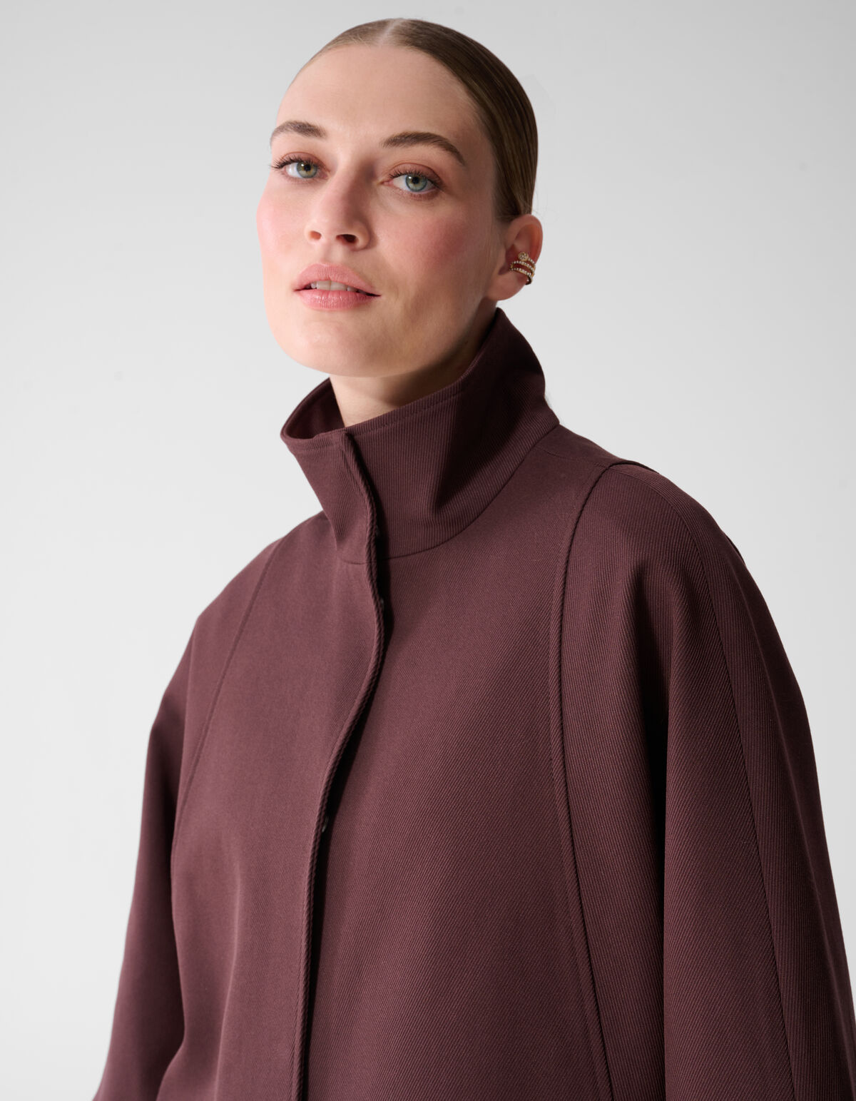 Geweven Cape Donkerrood By Mieke SHOEBY WOMEN