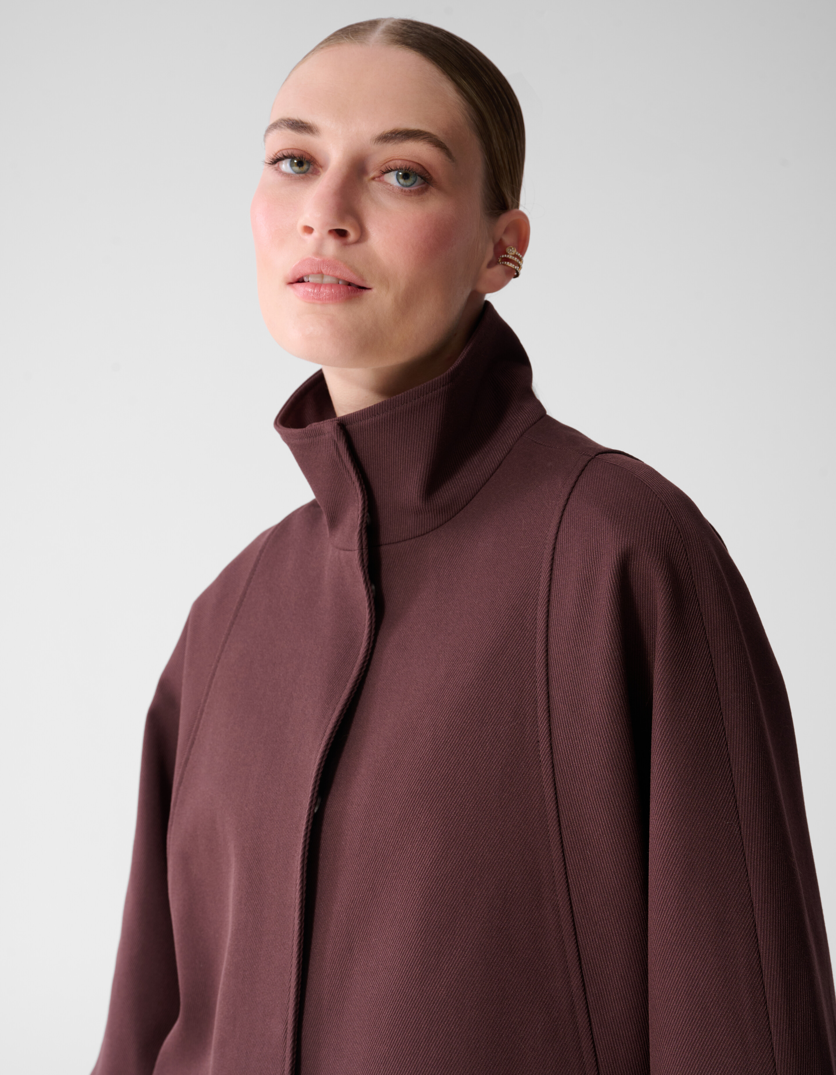 Geweven Cape Donkerrood By Mieke SHOEBY WOMEN
