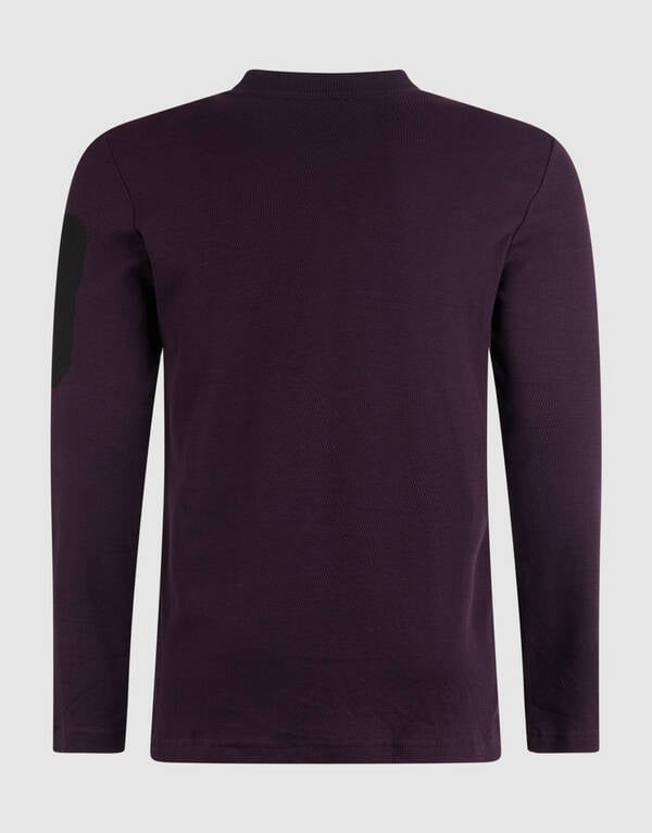 Pocket Longsleeve T-shirt Donkerrood SHOEBY MEN