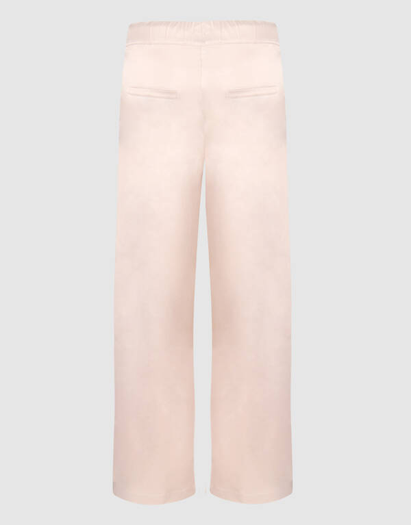 Satijnen Wide Leg Broek Zand SHOEBY WOMEN