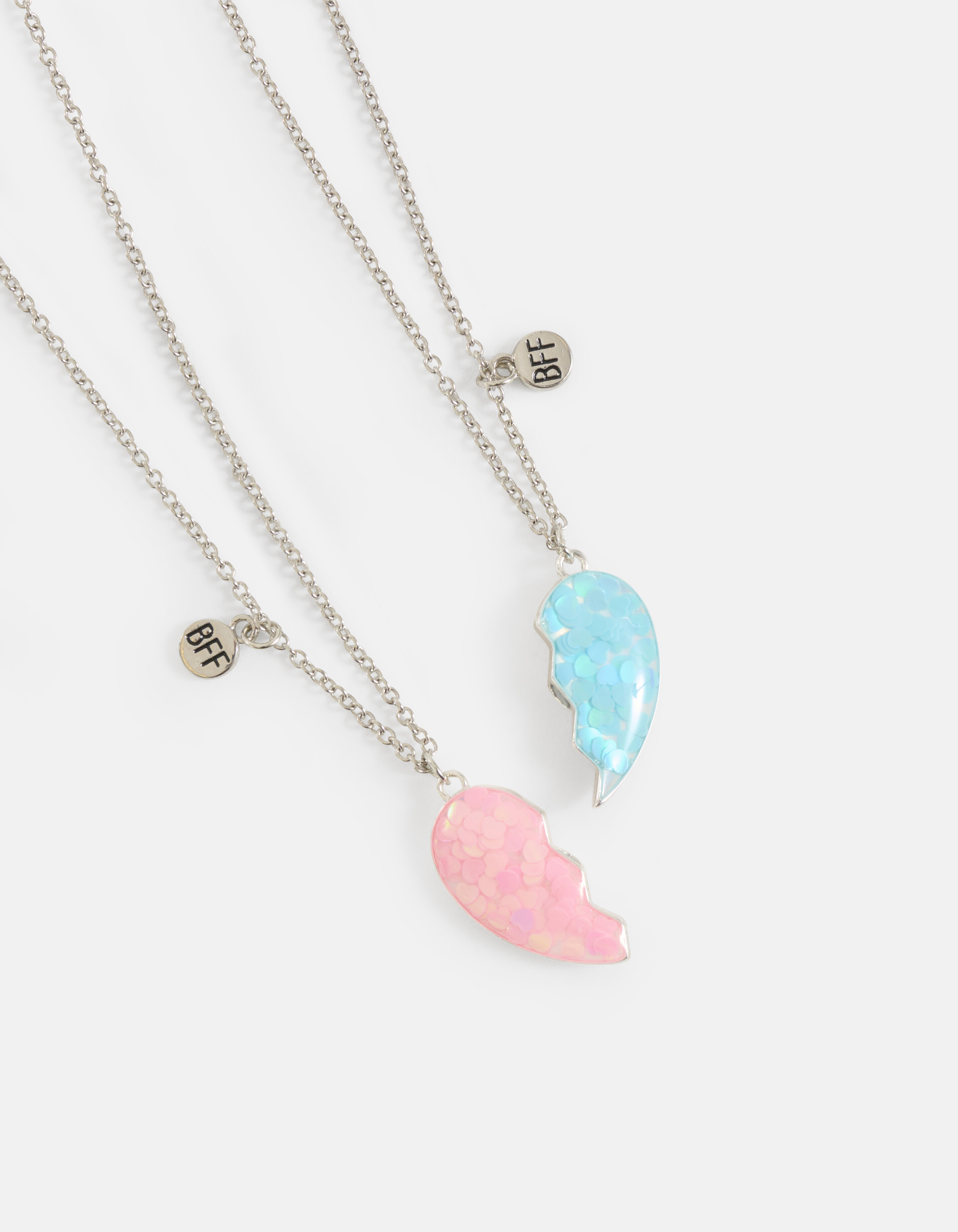 BFF Hart Ketting Set Zilver SHOEBY ACCESSOIRES