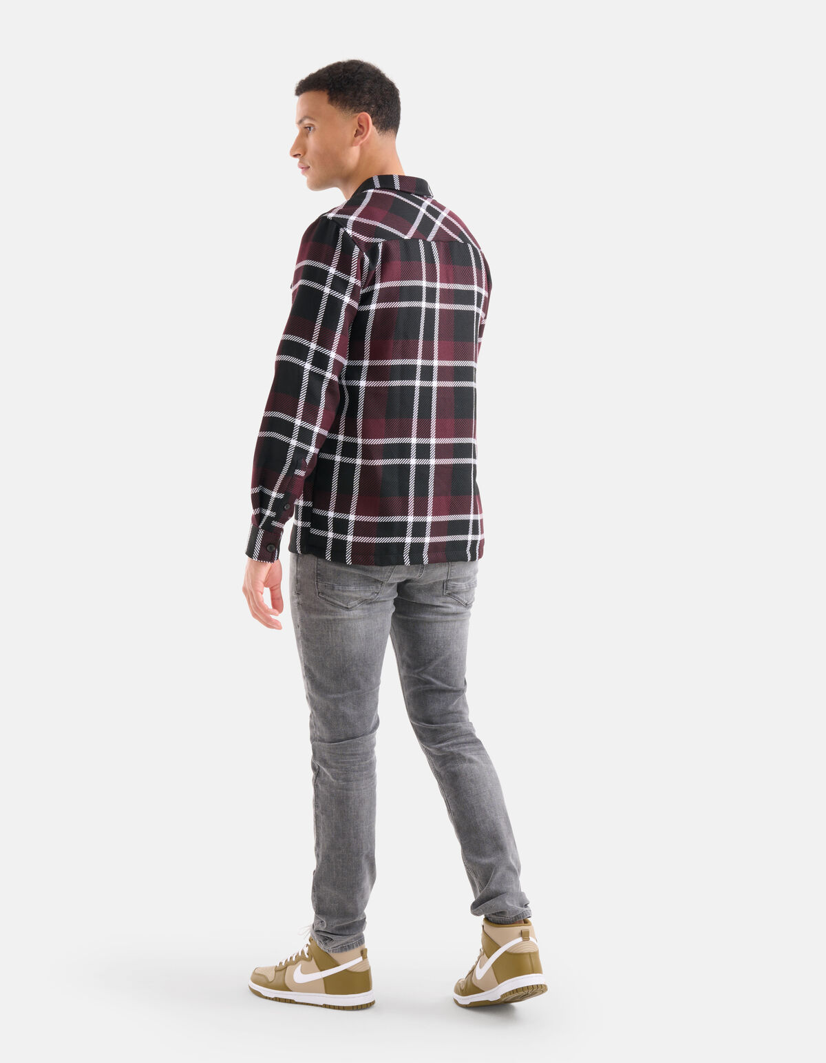 Ruiten Overhemd Donkerrood SHOEBY MEN