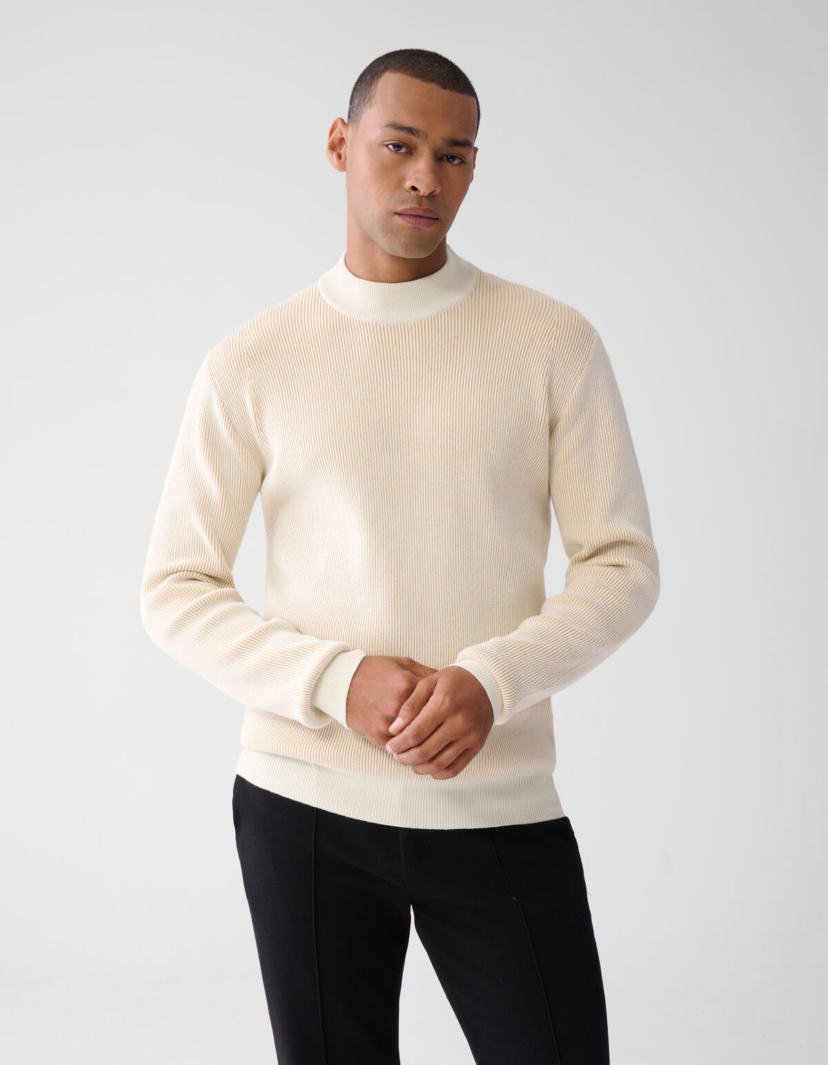 Rib Trui Gebroken Wit SHOEBY MEN