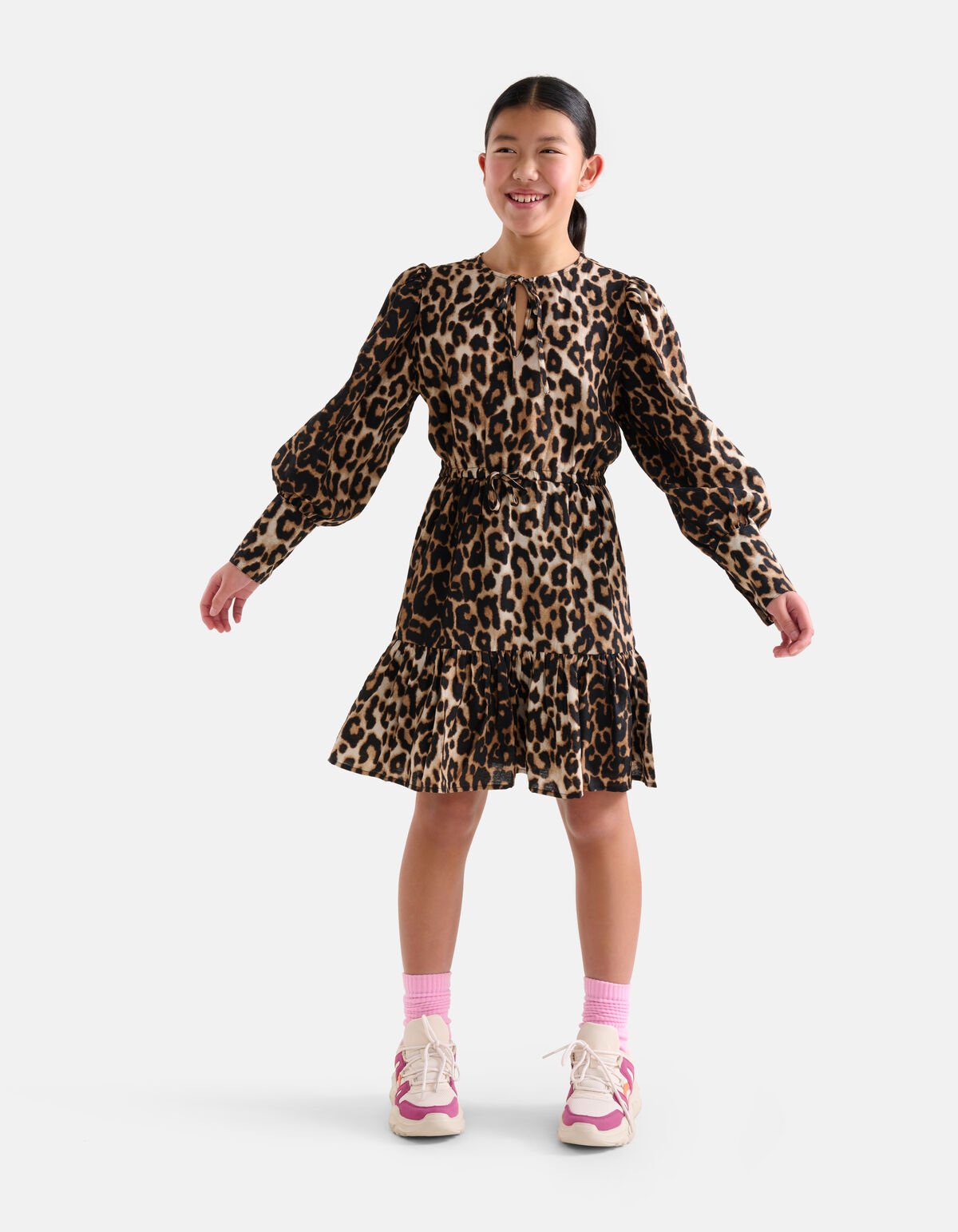 Leopard Jurk Bruin SHOEBY GIRLS