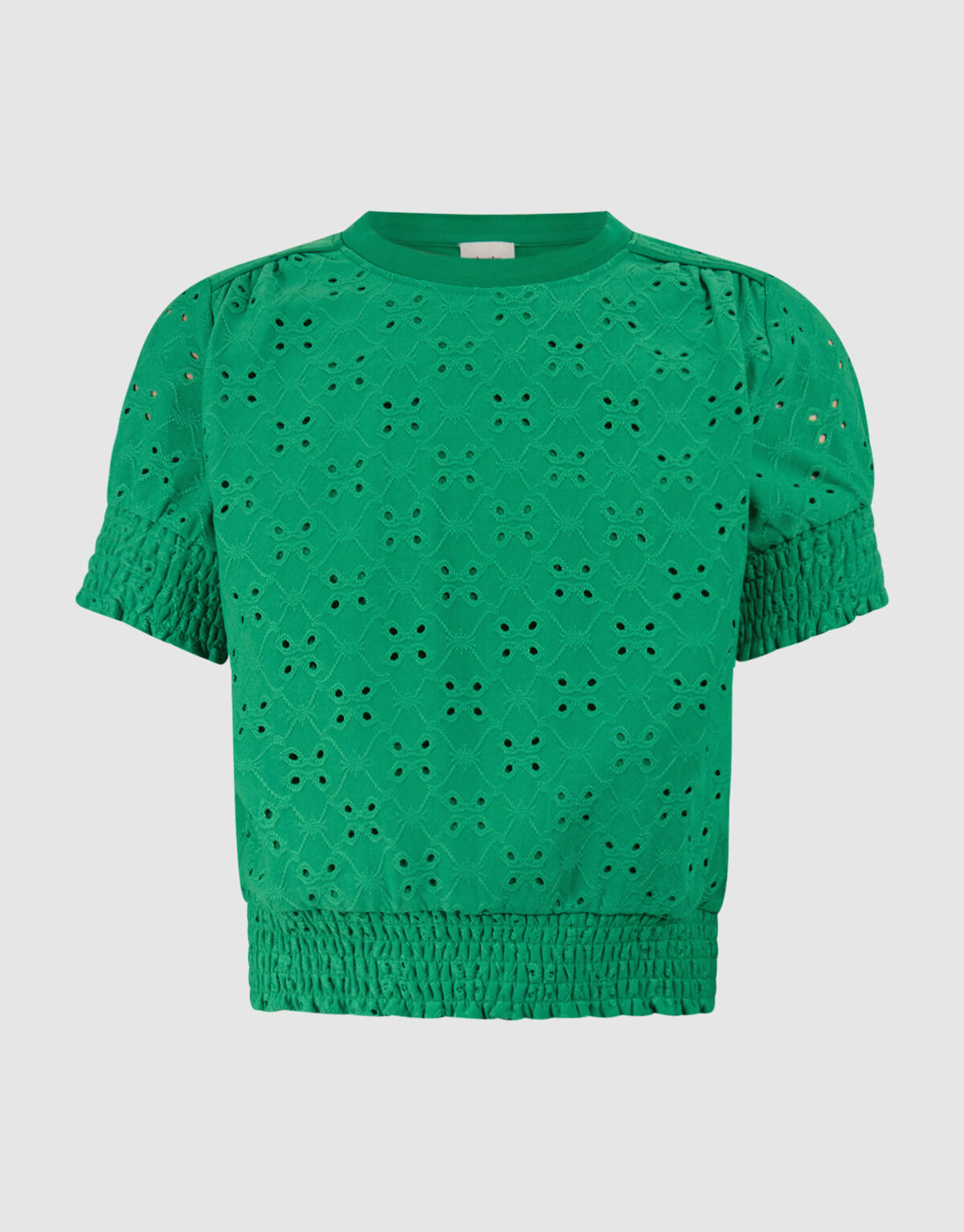 Embroidery Top Groen SHOEBY GIRLS