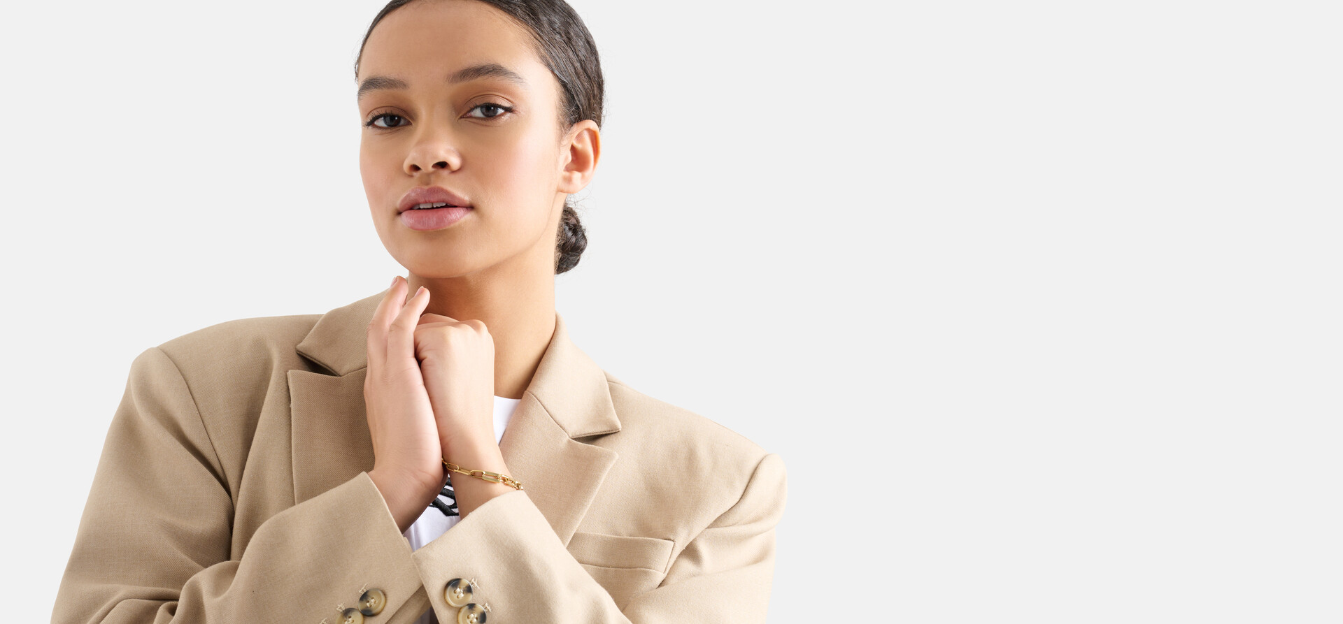 Chunky Vierkante Armband Goud SHOEBY ACCESSOIRES