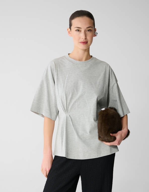 Knot T-shirt Lichtgrijs SHOEBY WOMEN