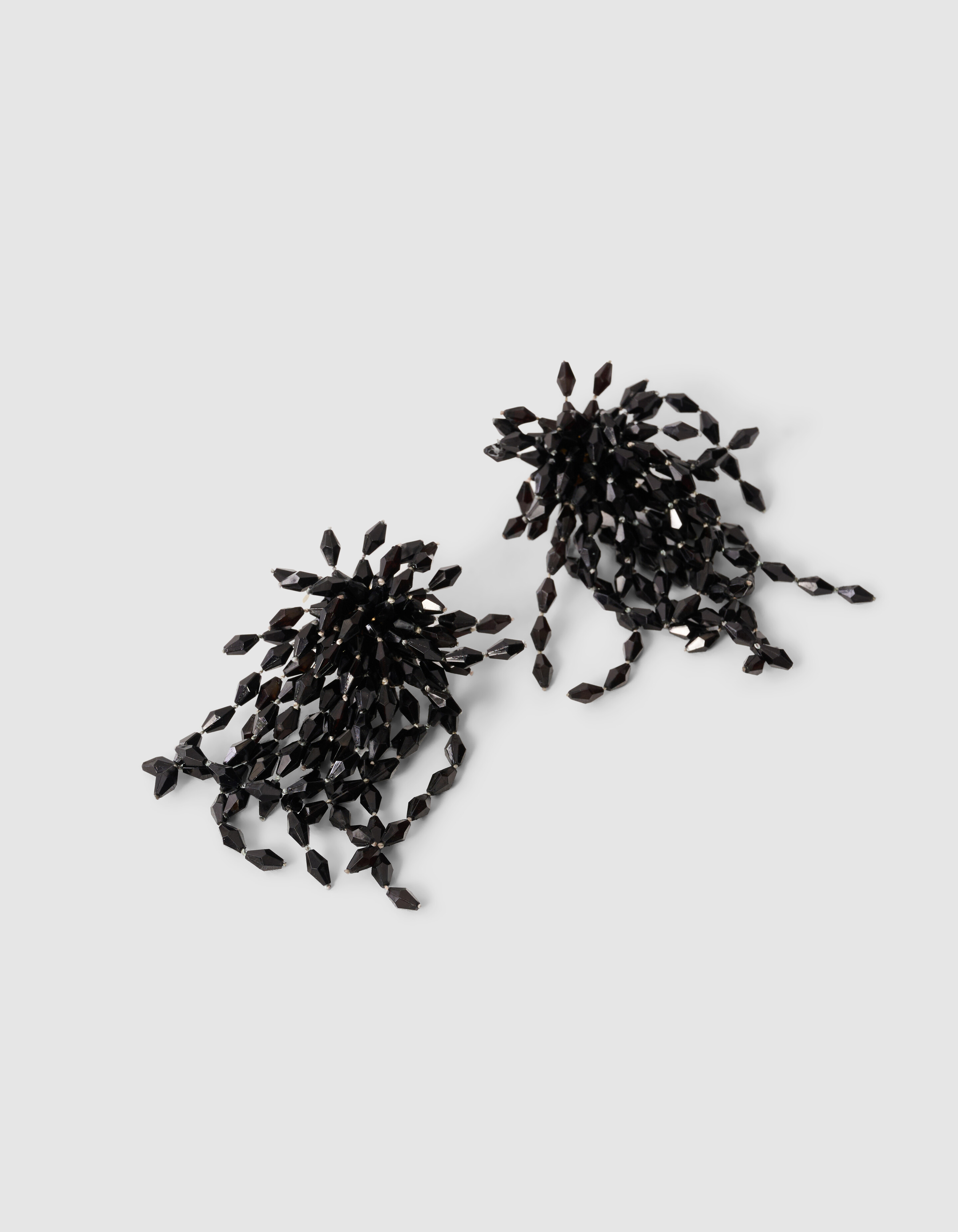 Beaded Waterval Oorbellen Zwart SHOEBY ACCESSOIRES