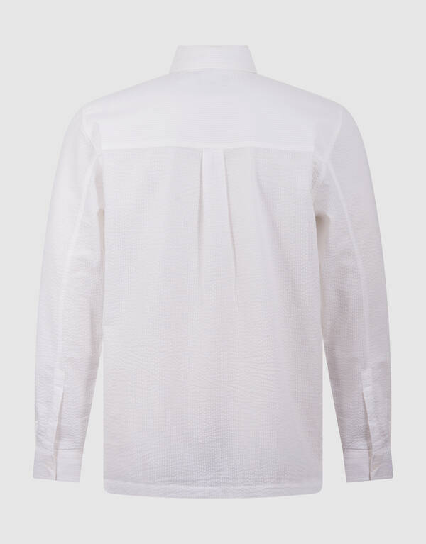 Seersucker Overhemd Wit SHOEBY MEN