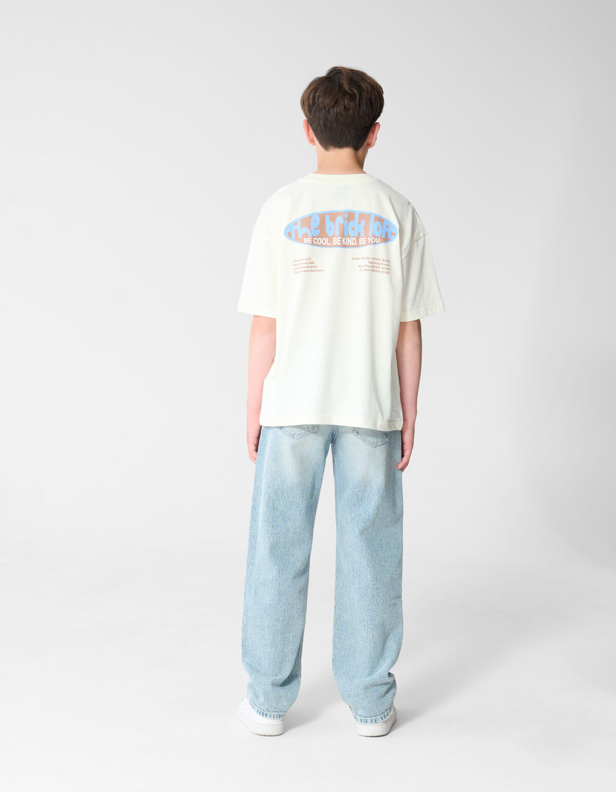 Brick Artwork T-shirt Gebroken Wit SHOEBY BOYS