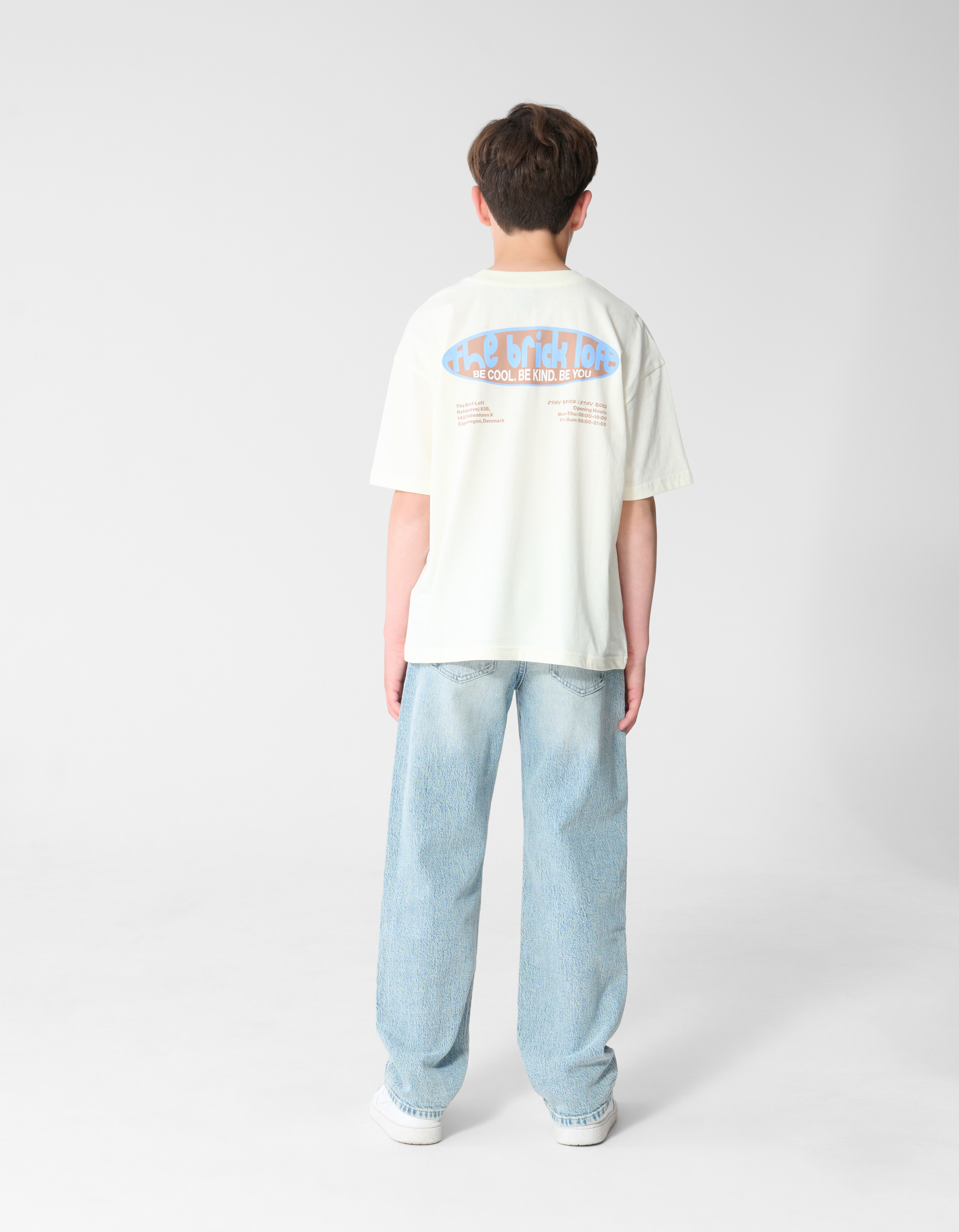Brick Artwork T-shirt Gebroken Wit SHOEBY BOYS