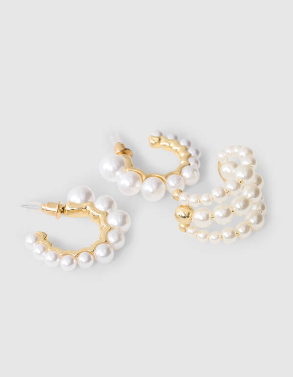 Parel Oorbellen Set Goud SHOEBY ACCESSOIRES