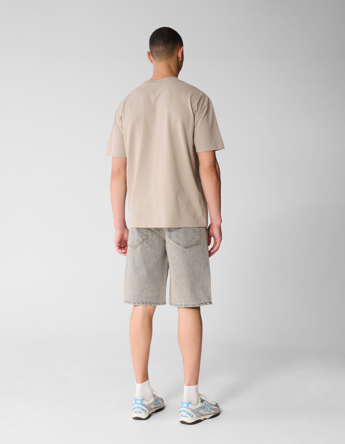 Grafische Tekst T-shirt Lichtbruin SHOEBY MEN